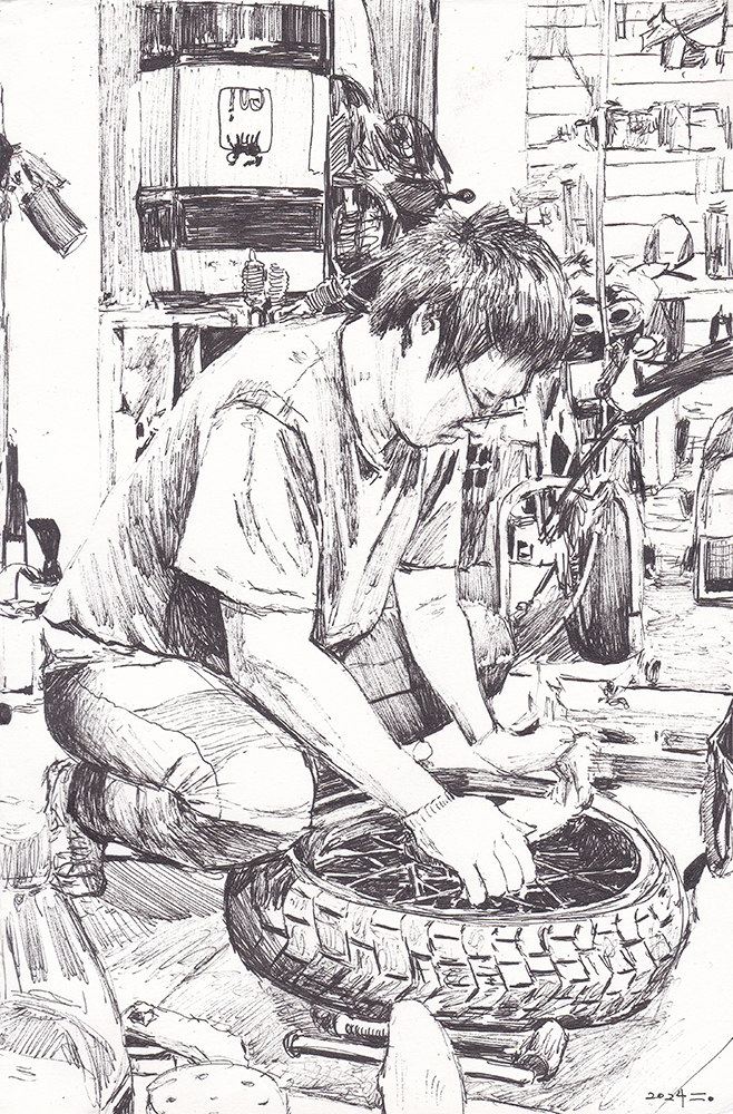 Mr. LEE, 2024, pen on paper, 18.5*12.2(cm)