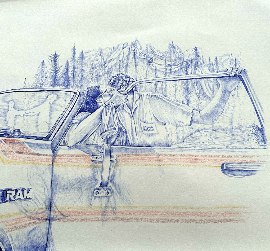  T+E 22x24 ball point pen on paper 