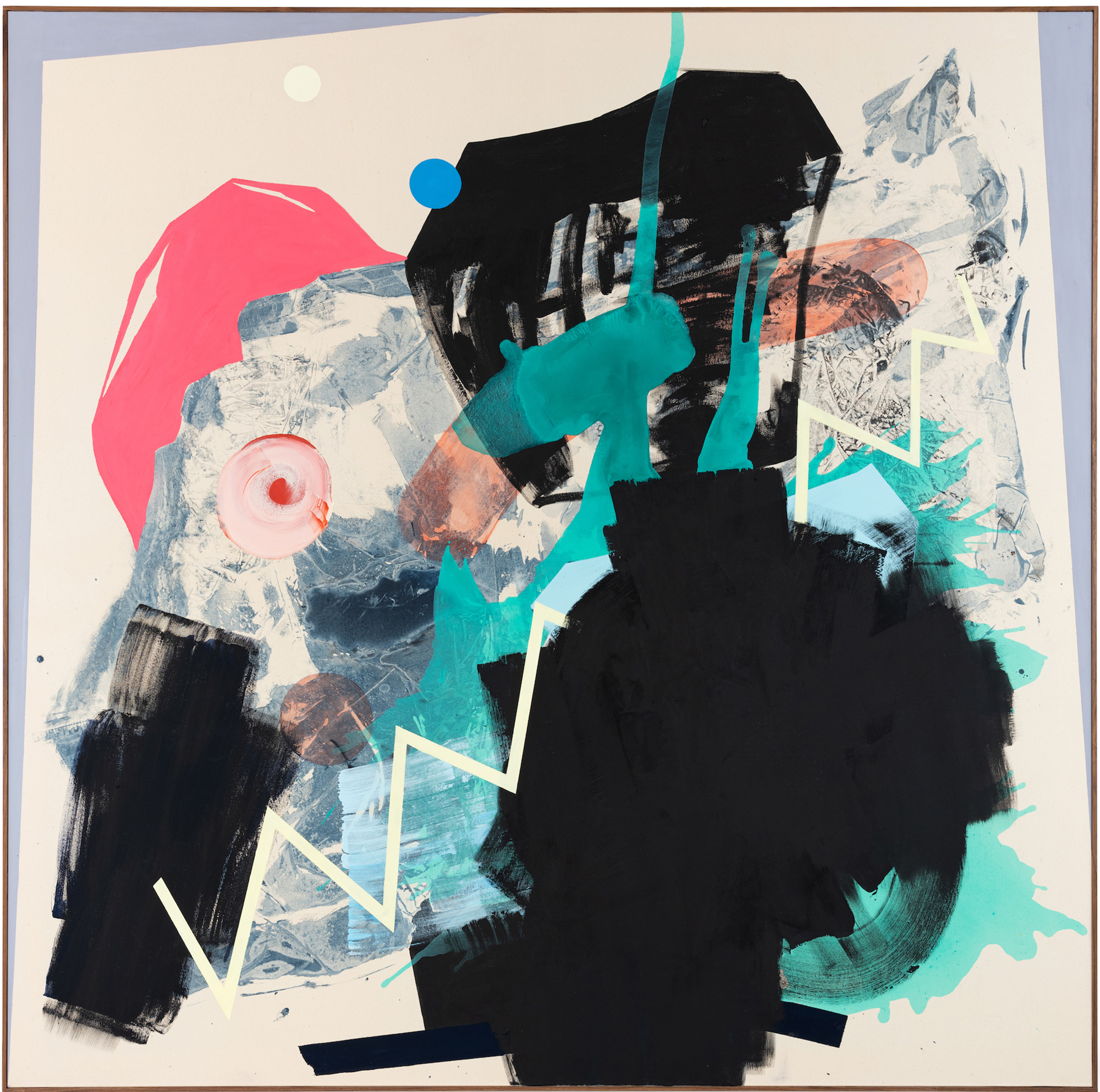 "Shapeshifter", acrylics on cotton canvas, 200 x 200 cm 