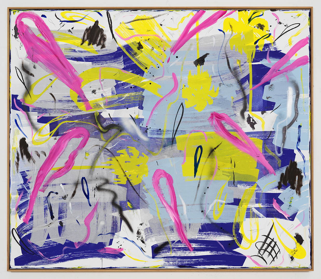 KICK OUT, 2022 120 x 140cmOil and Silk Screen Print on Canvas