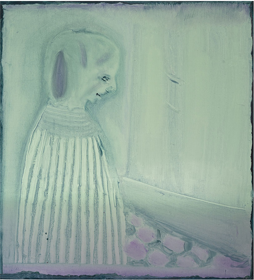 norbert / 60 x 55 cm / oil on nettle / Andreas Lech 2023