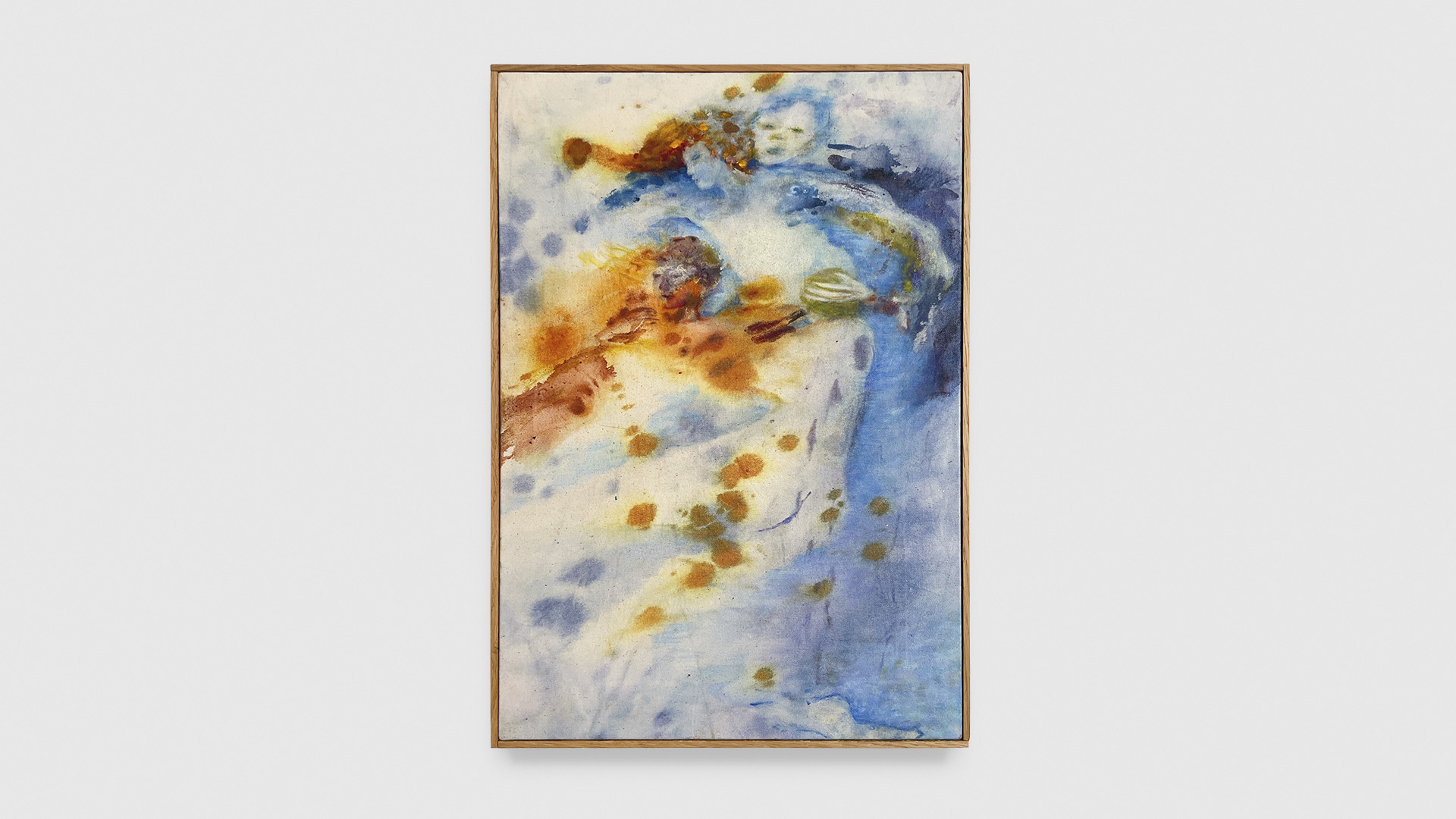 Hosting Your Presence, 2025, ink and oil on canvas, 50&thinsp;&times;&thinsp;35 cm 