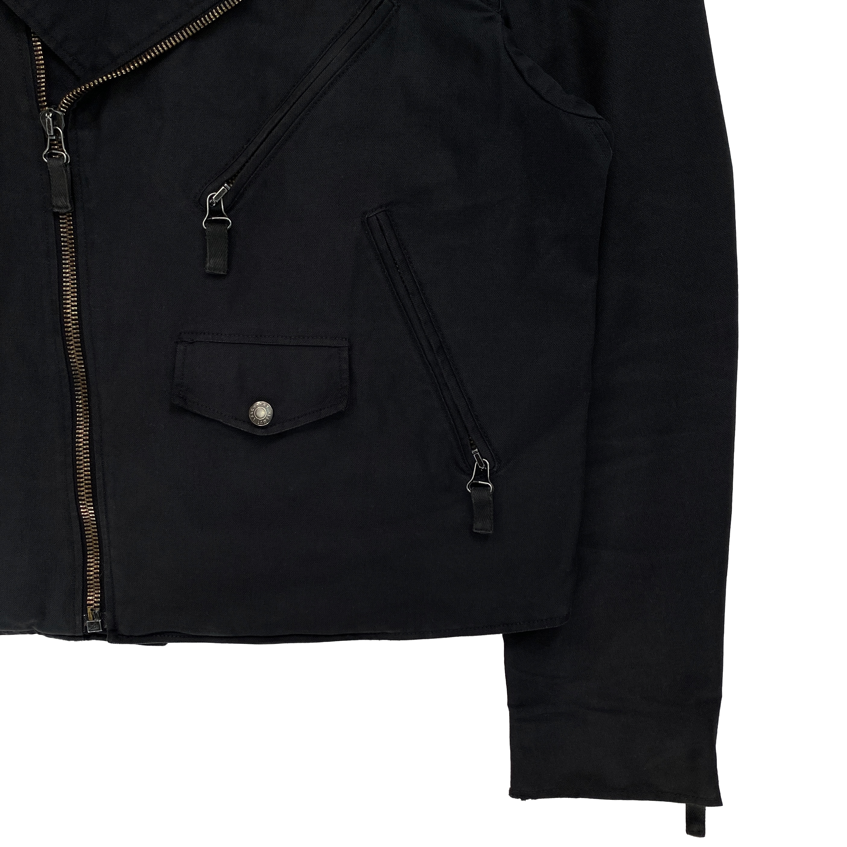 Helmut Lang, S/S 2004 Vintage Cotton Biker Jacket - La Nausée 