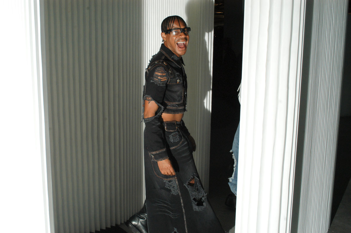 Telfar Clemons at Telfar TV Press Conference