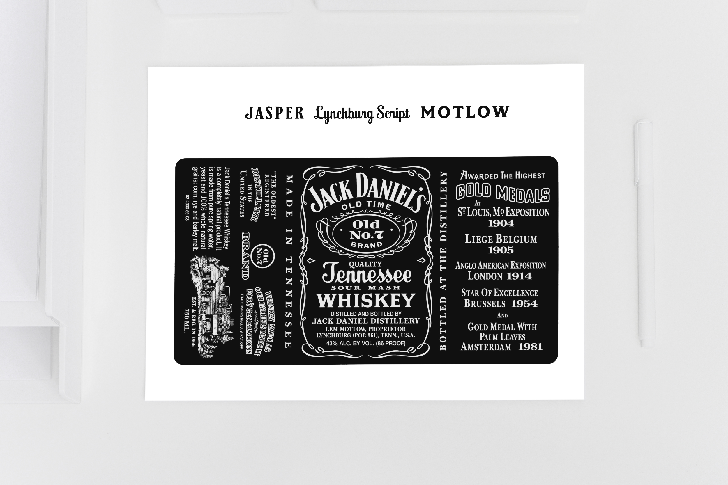 closest free font for jack daniels