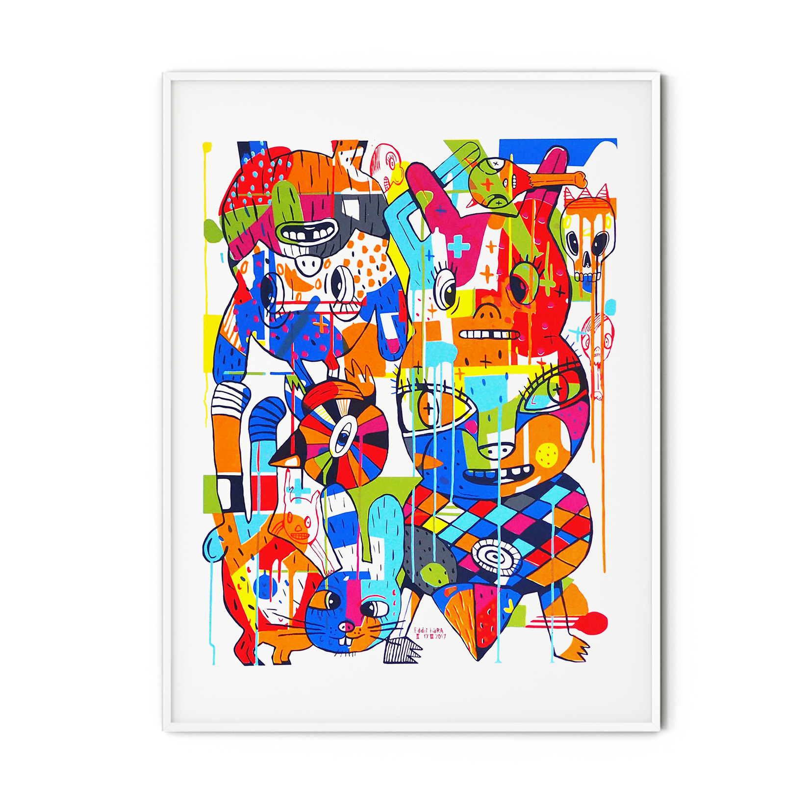 Eddie Hara | JOYFUL RITES OF SPRING | 2020 | Limited Edition of 25 Screen Print with Acrylic Ink Archival Cotton Paper 285gsm | Paper Size 50 × 70 cm (19,6 × 27,5 inch) Image Size 40 × 48 cm (15,7 × 18,8 inch)