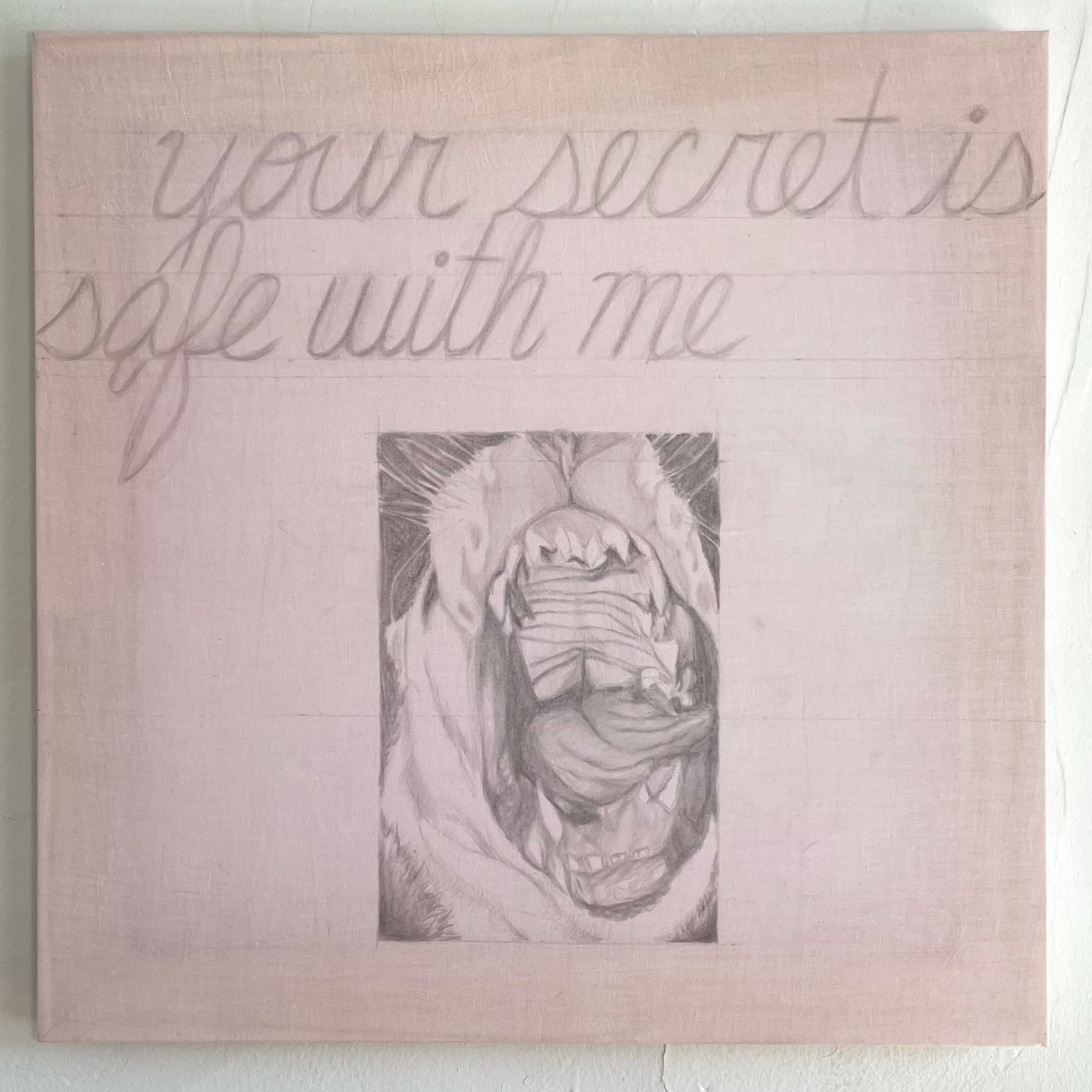 Untitled, graphite on hand-dyed cotton, 2023