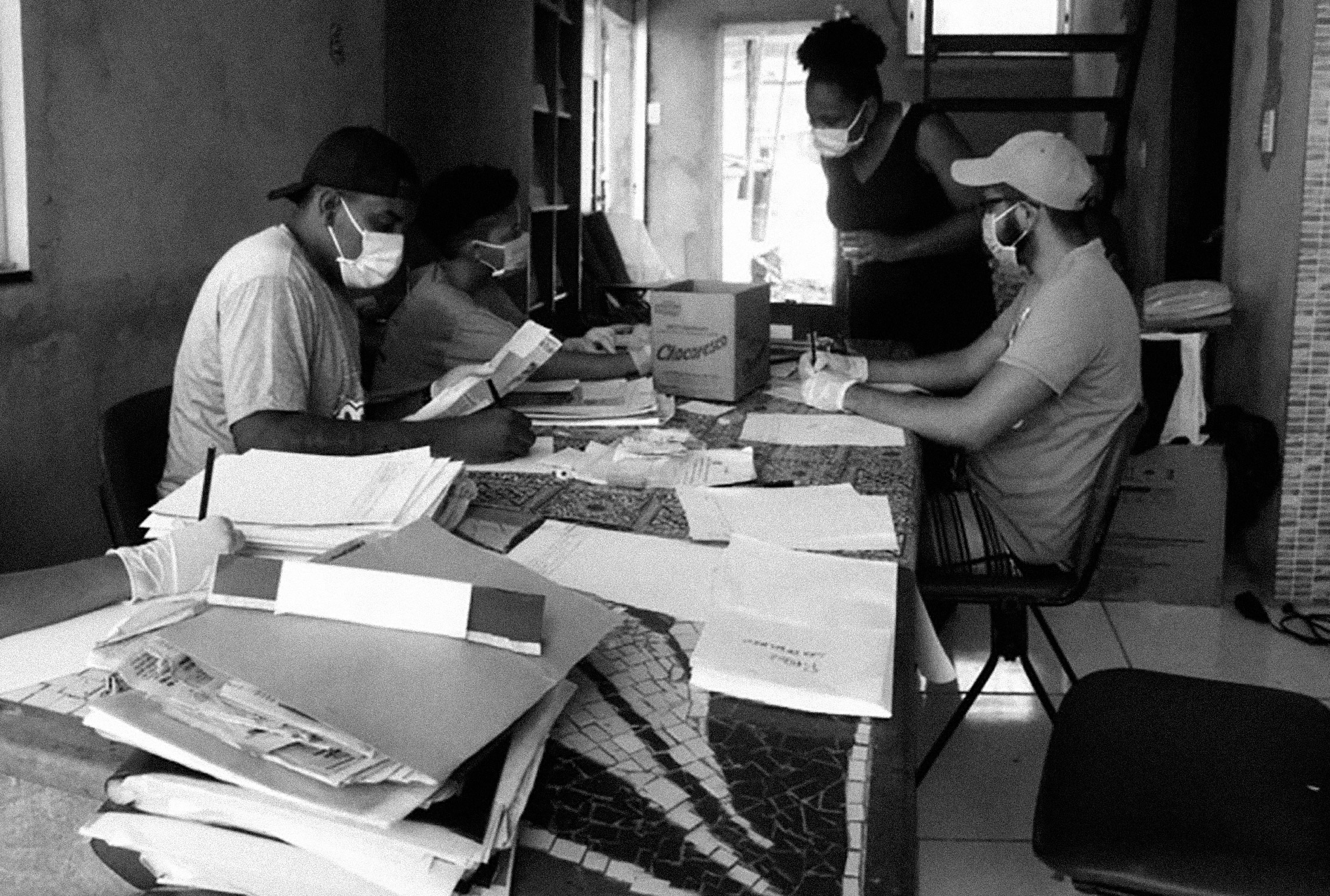archival work in progress at the Acervo da Laje, Salvador, Brazil, 2023.