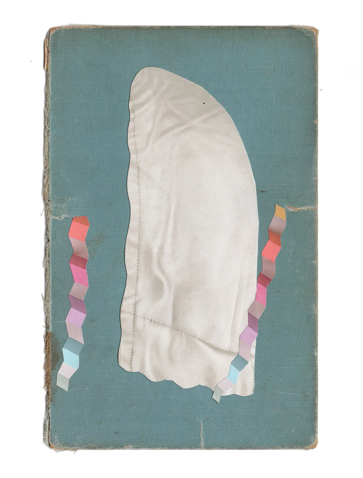 'Ghost' collage on cloth cover