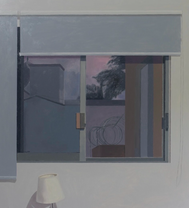 Alicia Ayanegui, Tarde en casa de Bety, 2024, 110 x 100 cm, oil on canvas. © Alicia Ayanegui.