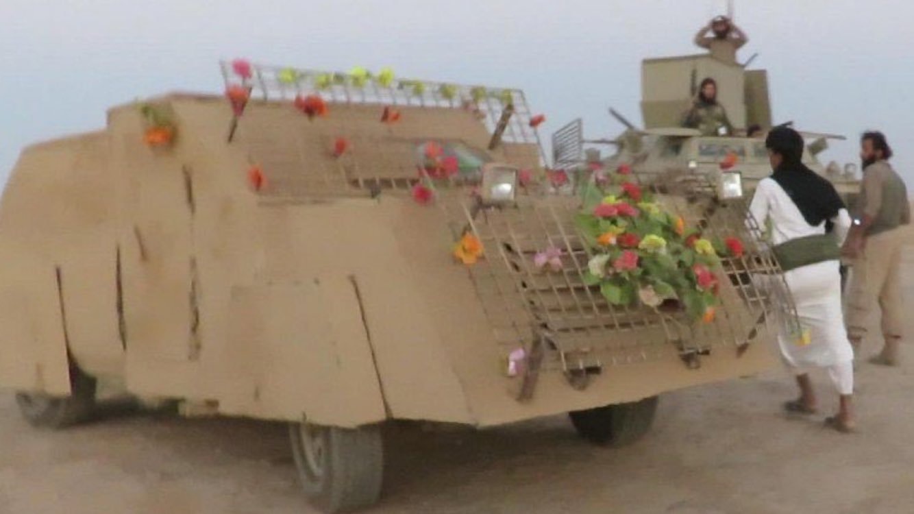 suicide bombers decorating SVBIED with flowers