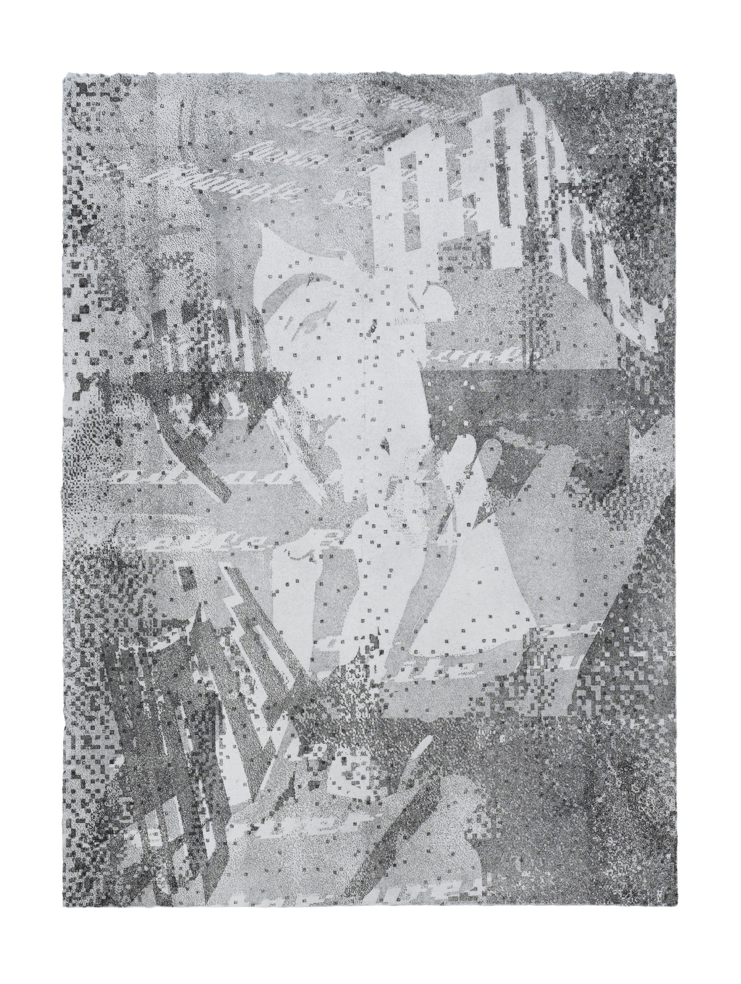 Print025, 2019, Aquatint etching, oil on hand-made paper, 30 x 40 cm