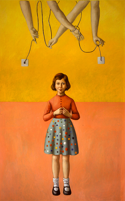  ELETTRICIT&Agrave; NASCOSTA   2000 olio su tela cm 190x127