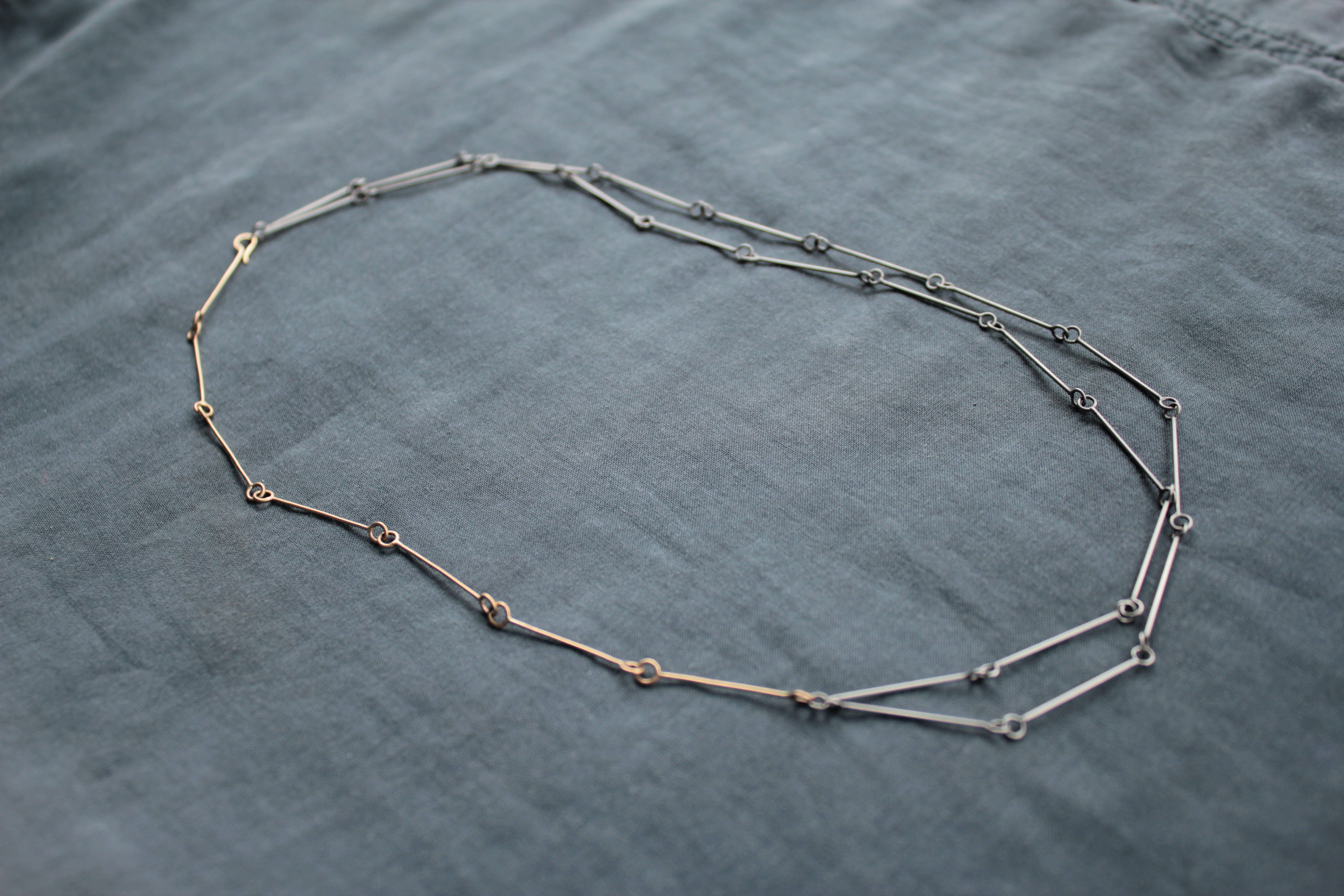 Gold and surgical steel necklace, 2024