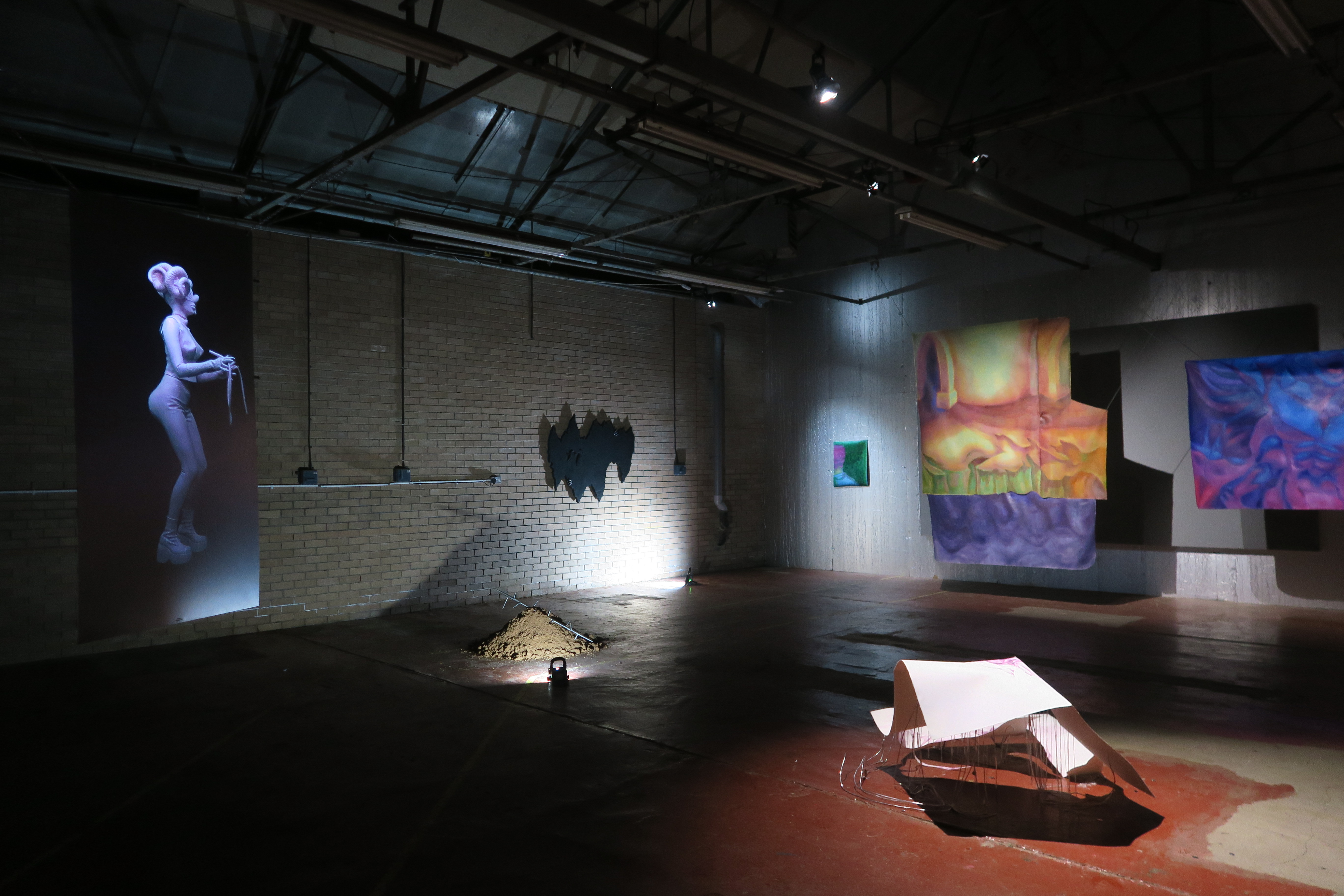 Exhibition shot of 'Chaos Reigns' December 8th 2023.