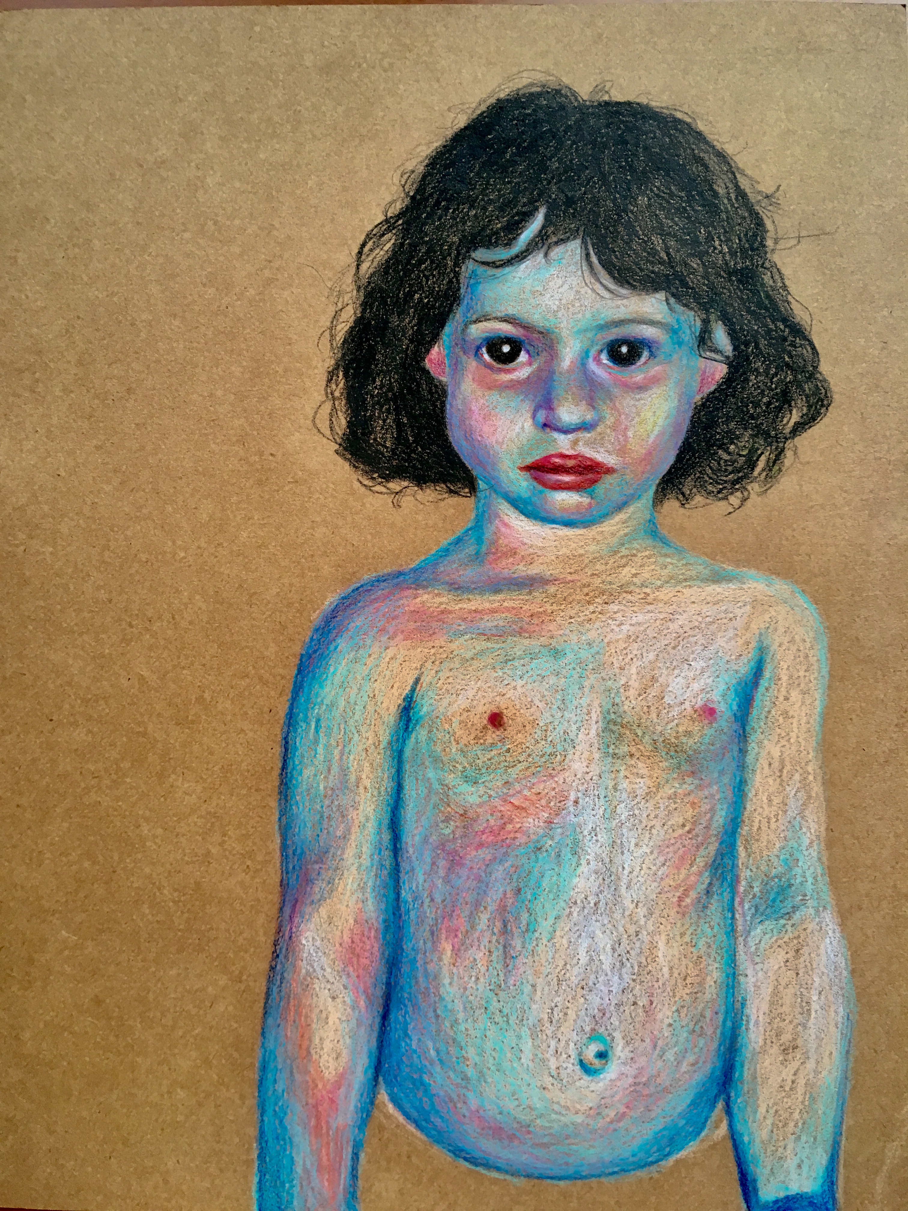 A prima | Lápis de cor sobre papel | 40cm x 30cm | 2018