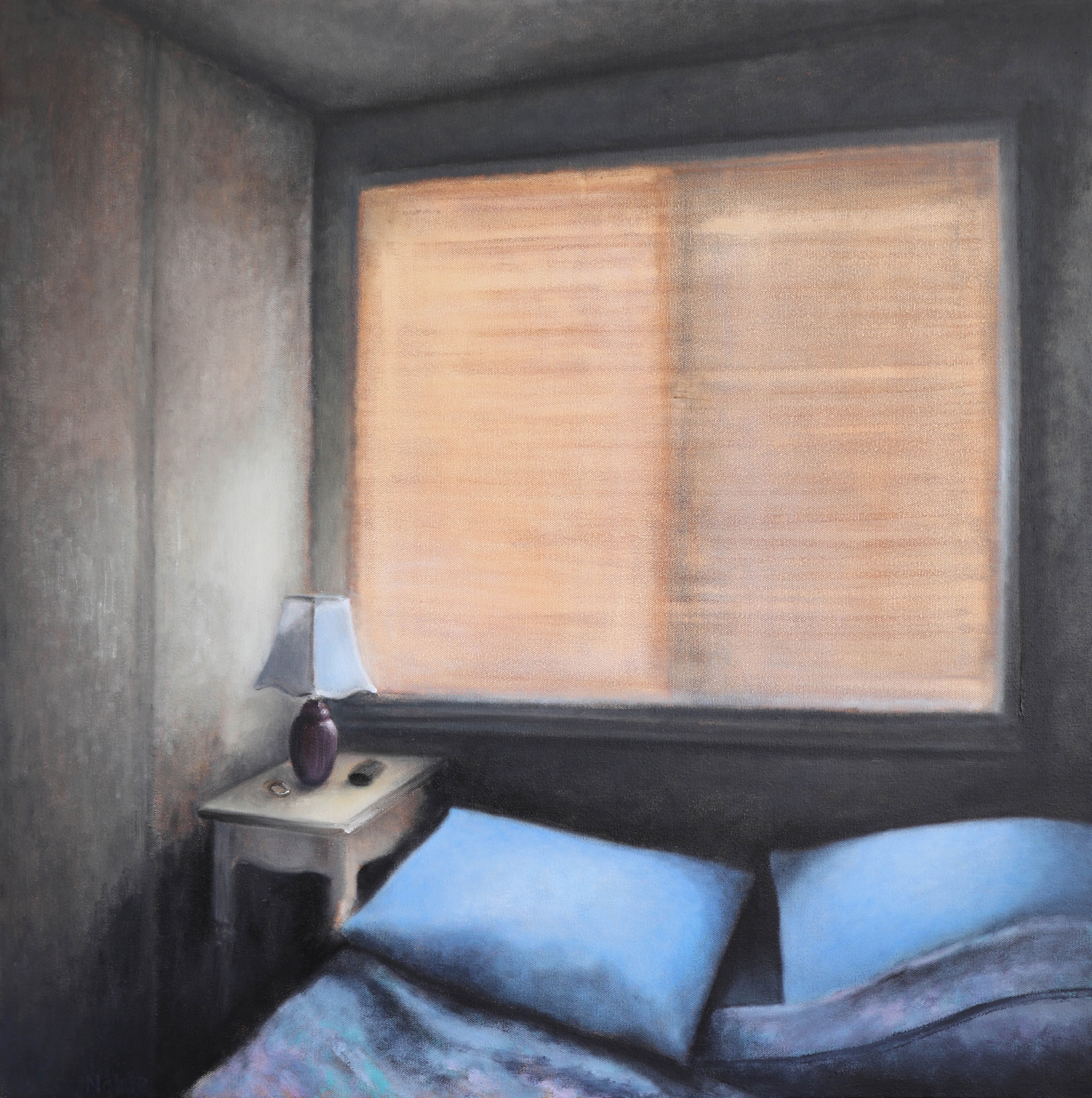 Bedroom in Black Mesa, 2017, oil on canvas, 30x30in.