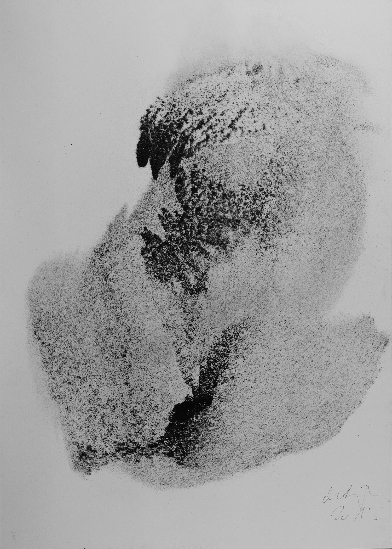 The Dream – 2015, Pigmente und Acryl auf Papier, gerahmt, 70 x 50 cm