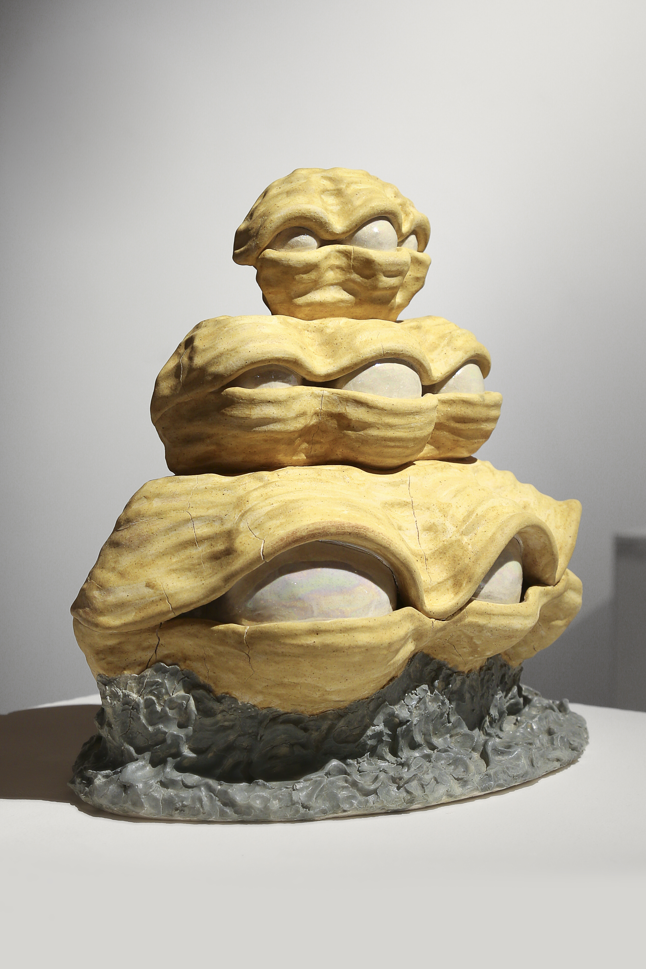 Feast of iridescence, Porcelain, Ash glaze & lustre, 2023