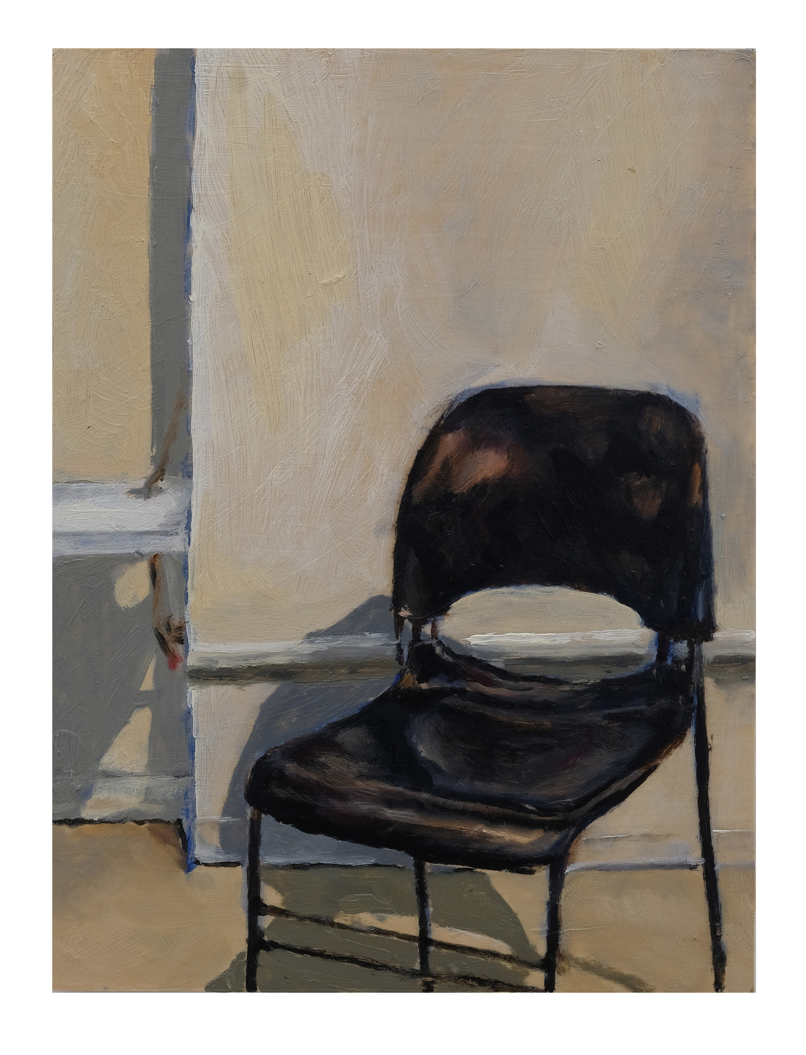 untitled (2022.) oil on wood 9" x 12." 