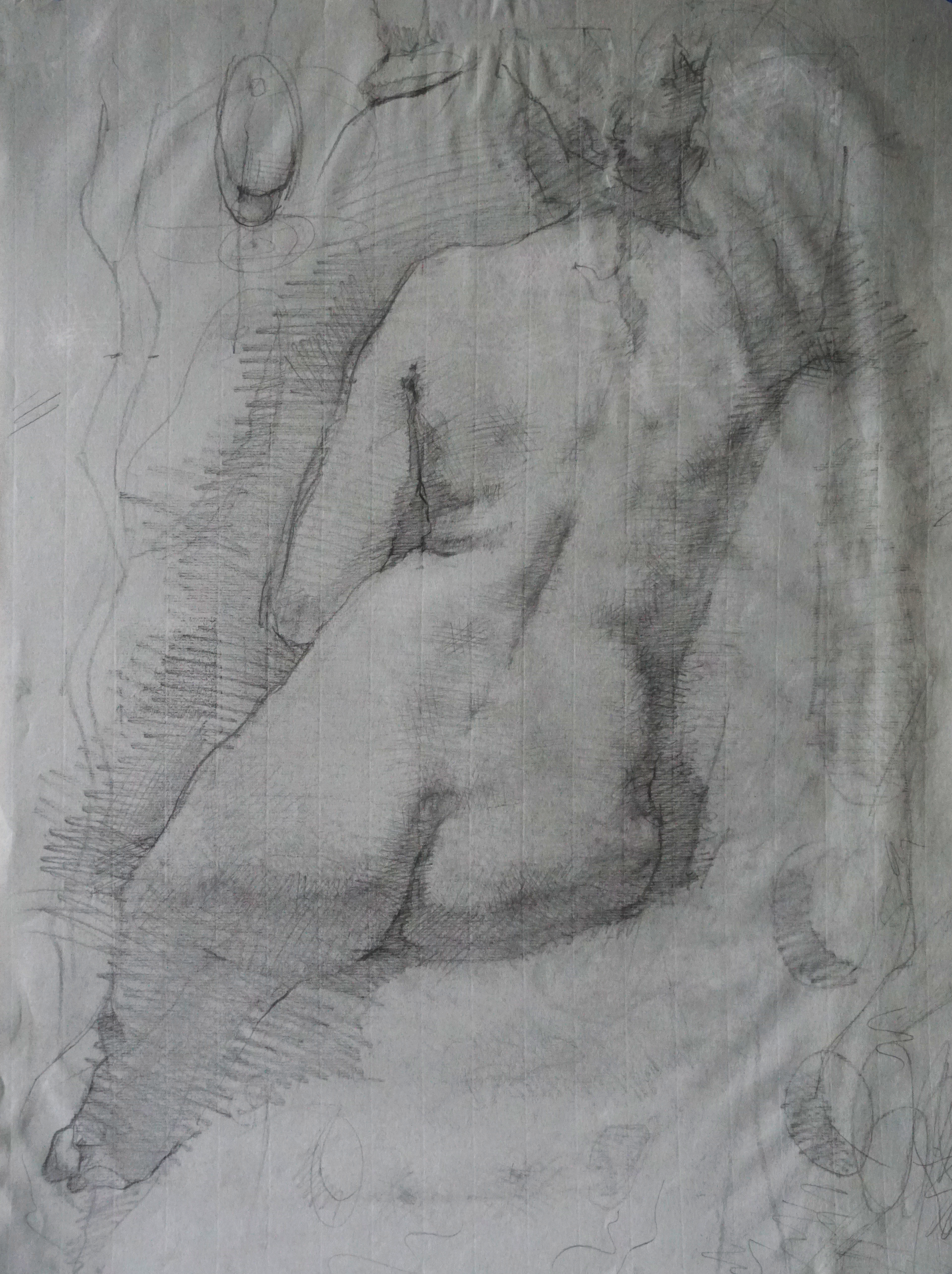 Art League Demo of Jess, 19.5x25.5'', Graphite, $450