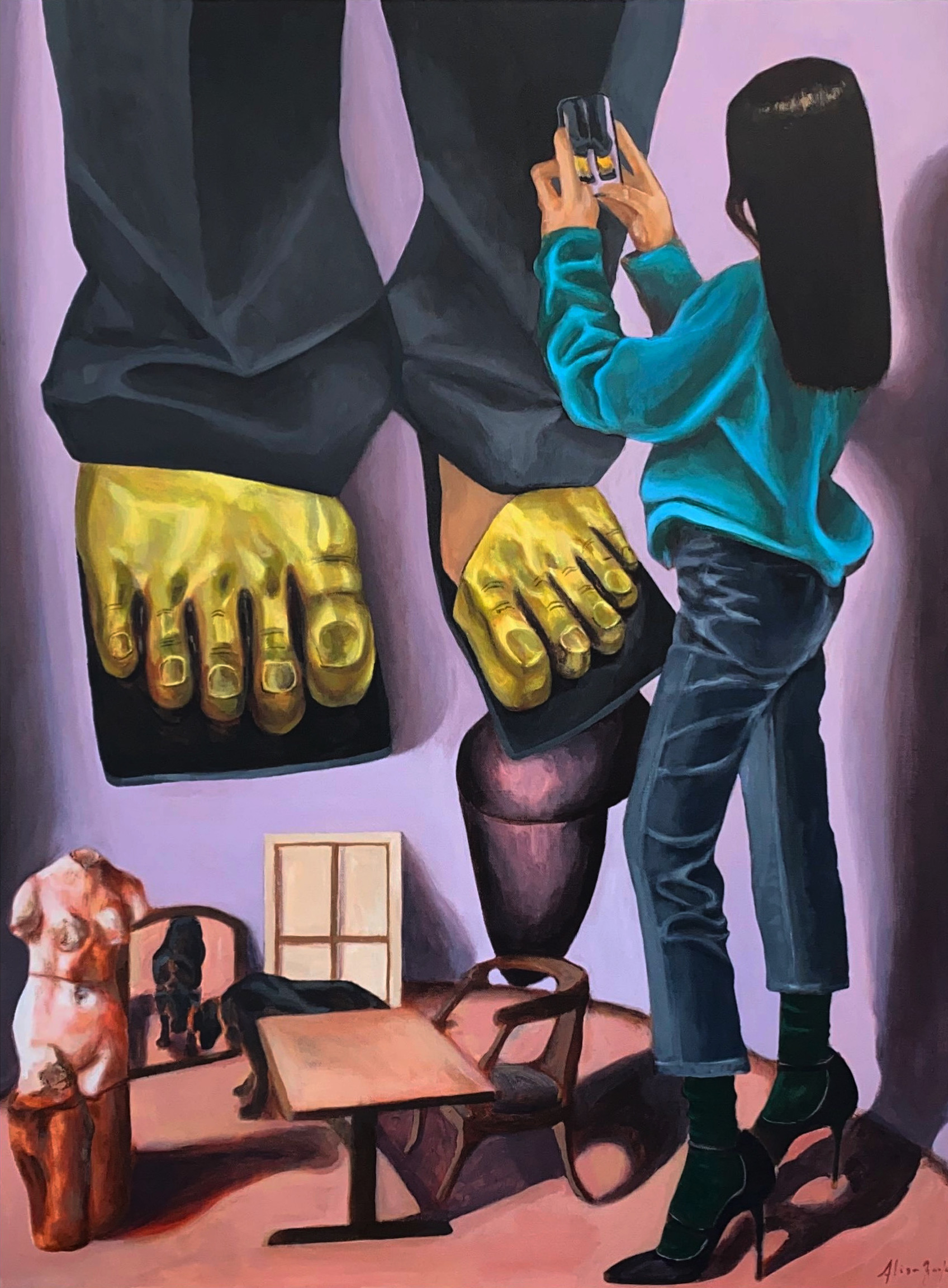 "I Feel Seen" 2023 30"x40" Acrylic on canvas