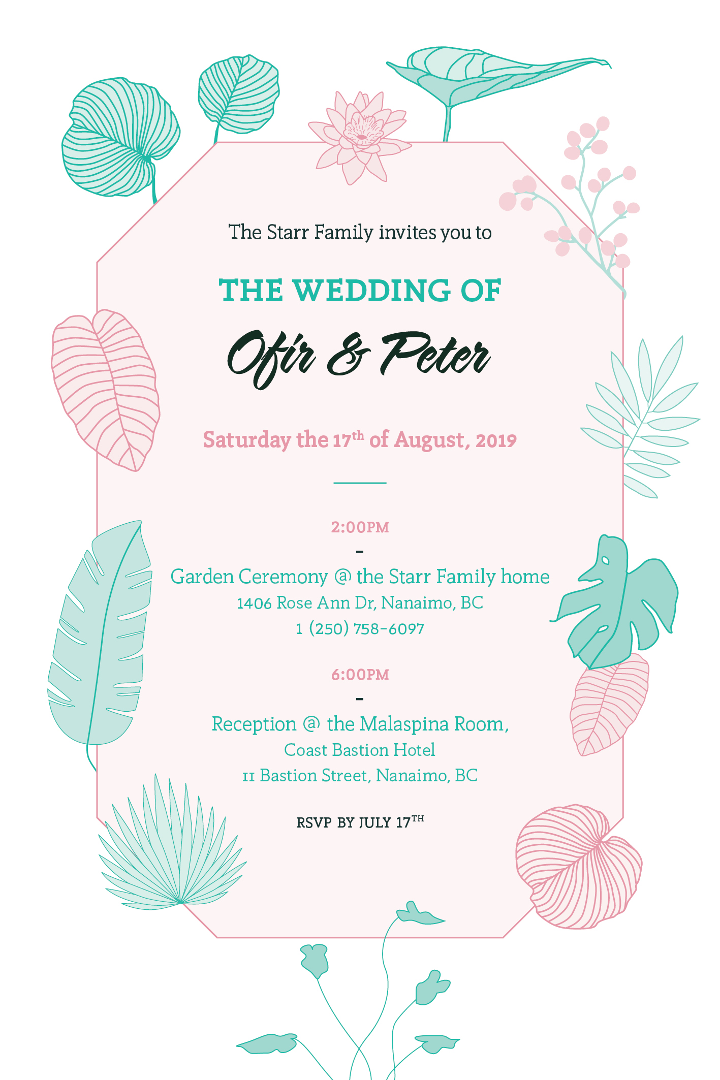 Branding, wedding invitation design