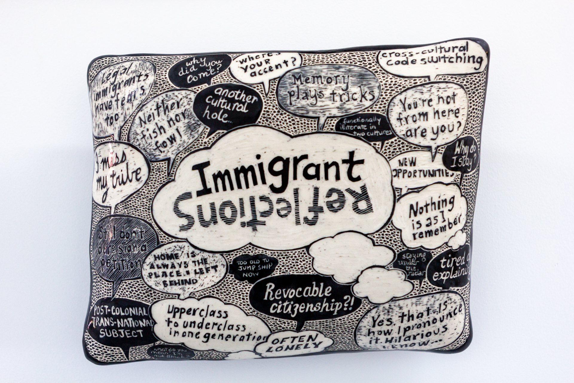 Immigrant Reflections 2020 Porcelain 10.5"x8.5"x2.5"/35.4x21.5x6cm