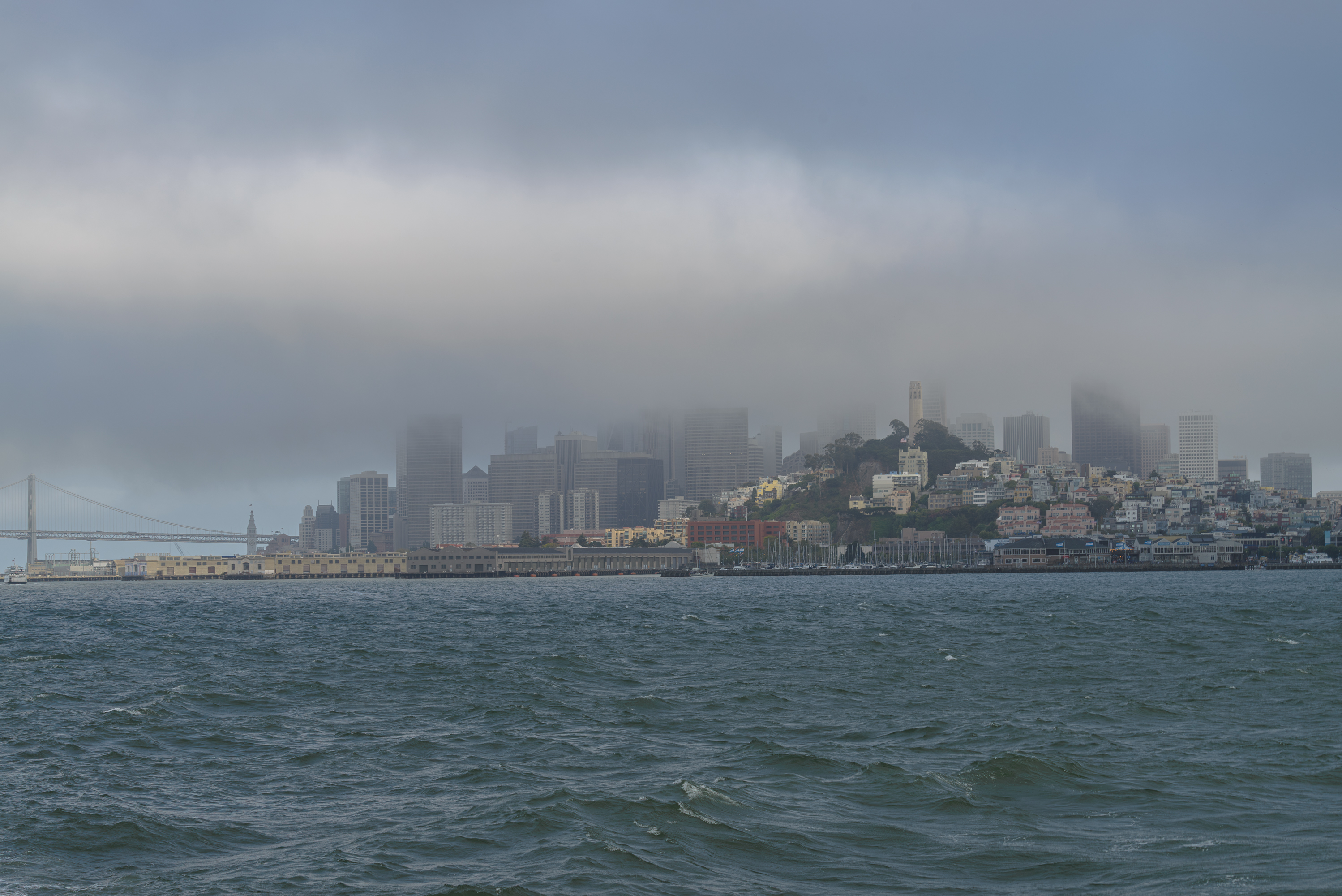 San Francisco dans la Brume depuis l'Alcatraz.