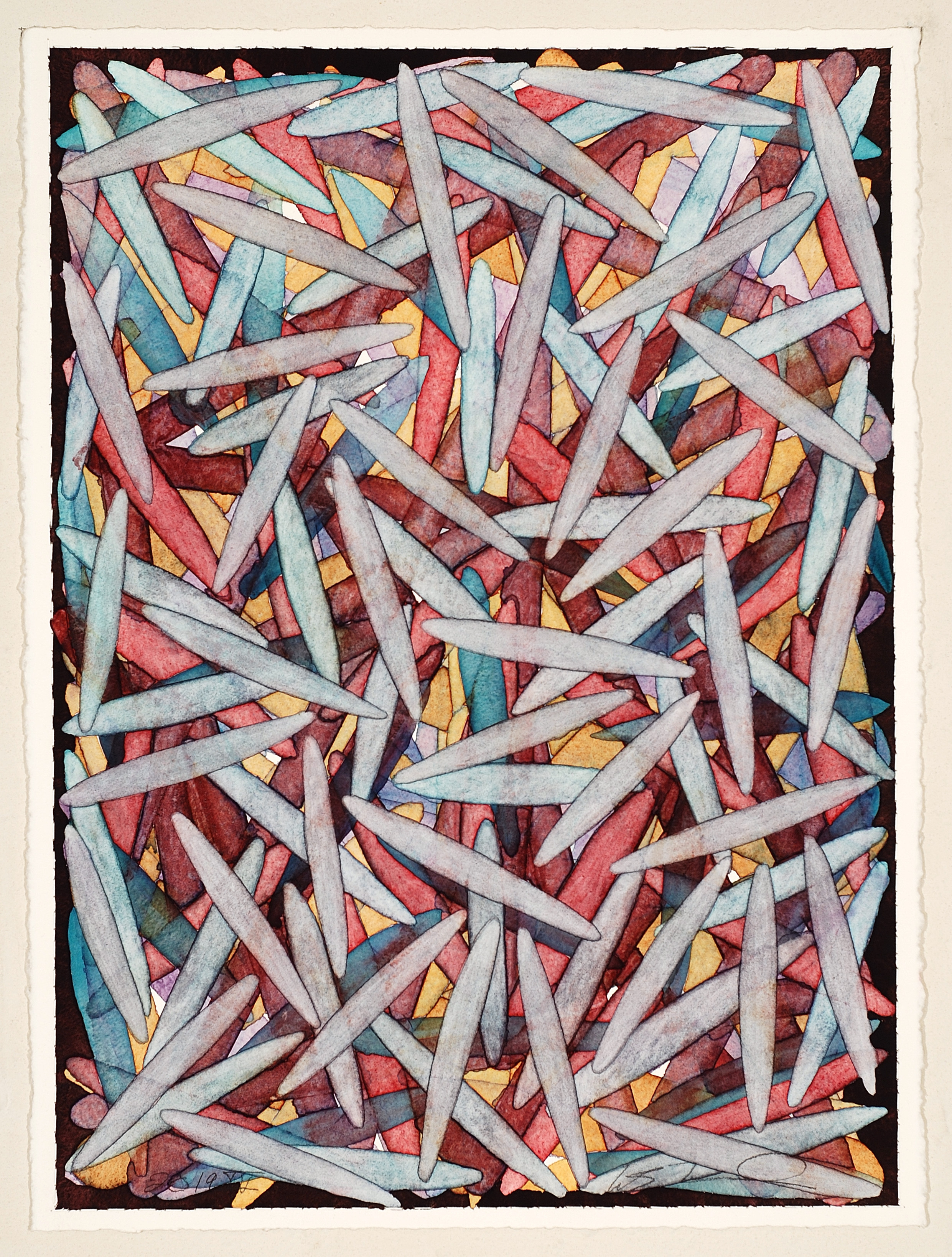 2019 XV, watercolor on paper, 30 x 22 inches