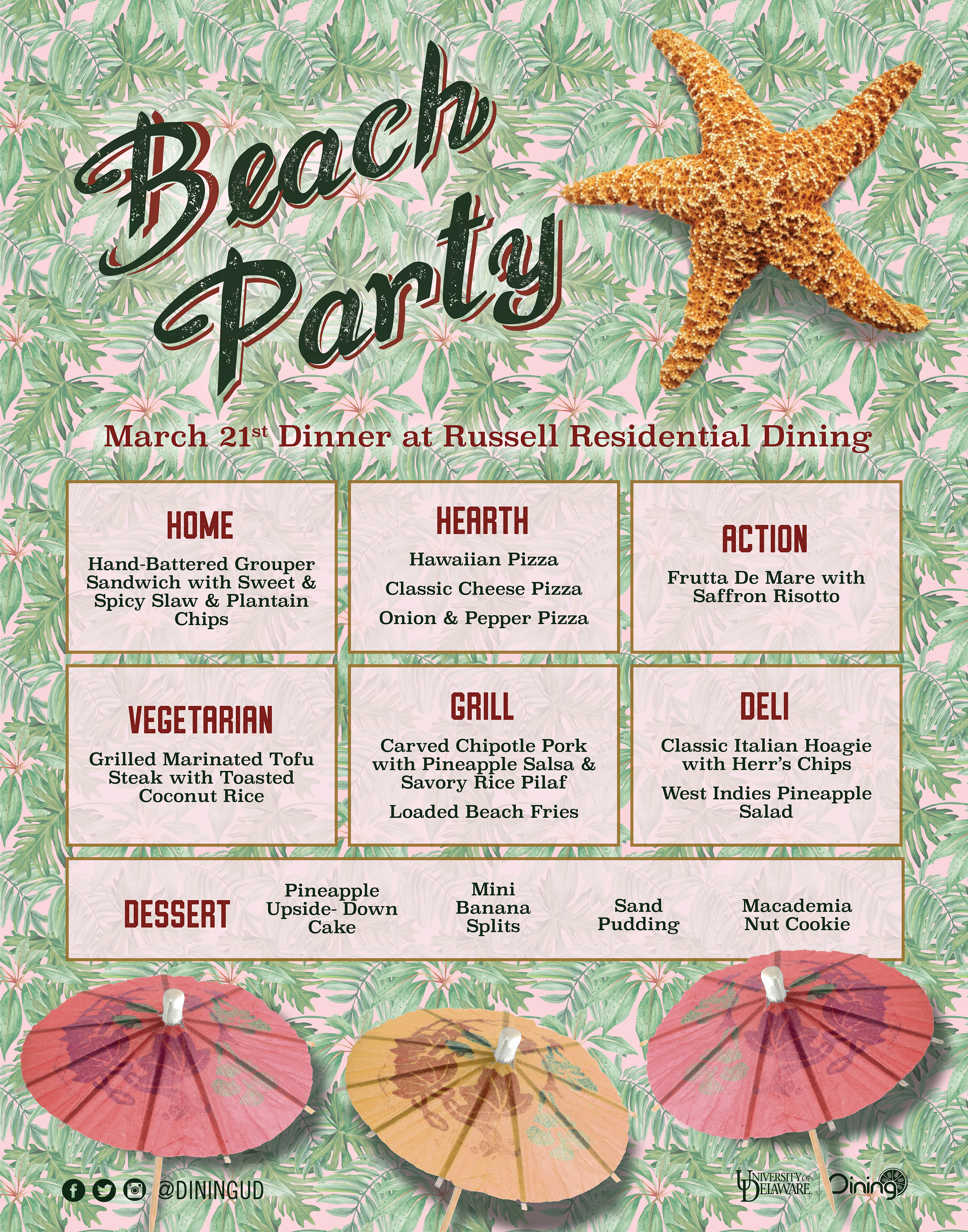 Example of menu poster design