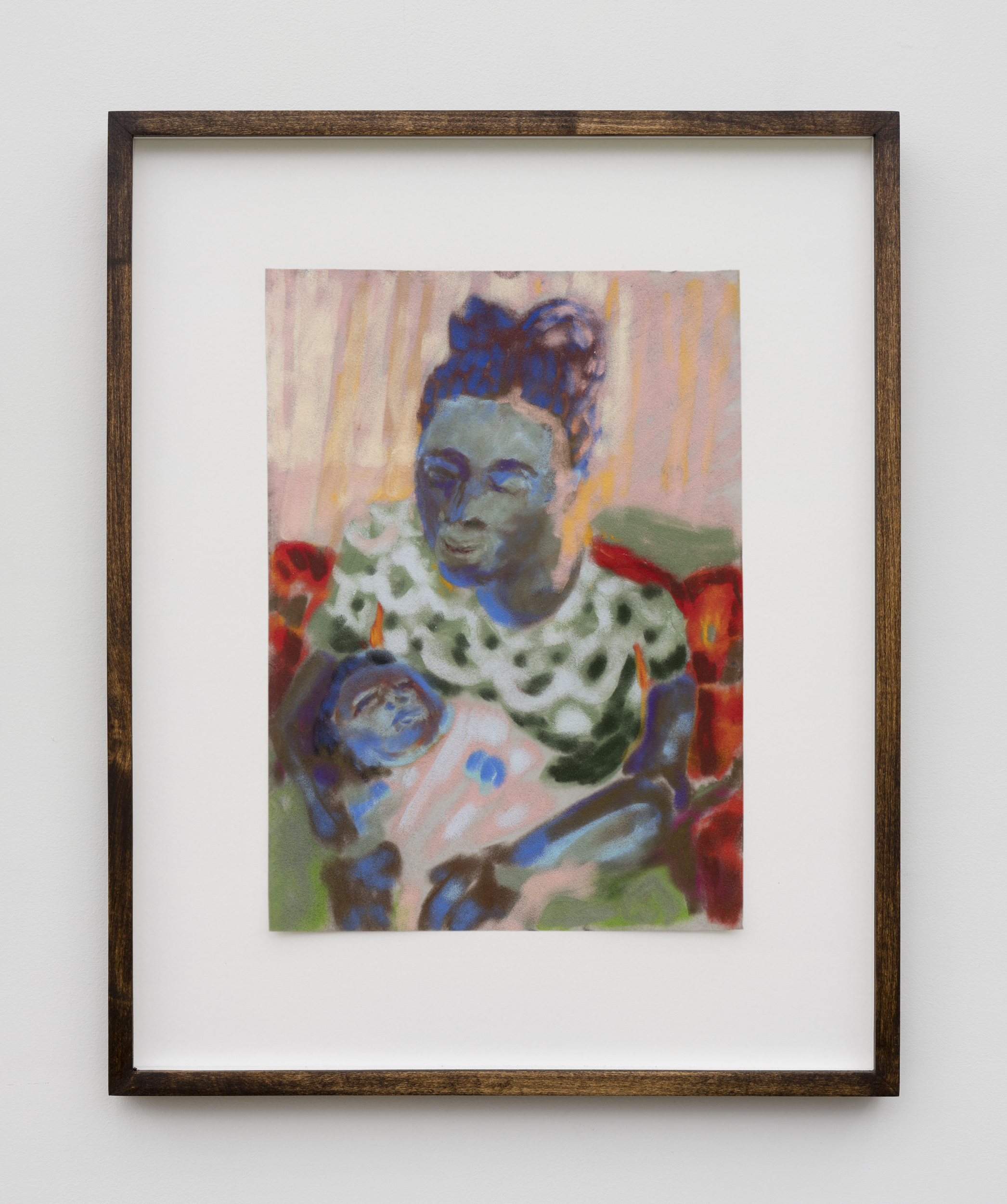 Study for ‘Sunday Loadshedding’ No.1, 2022, Pastel on Hahnemühle Velour, 13 3/4 x 9 3/4 in