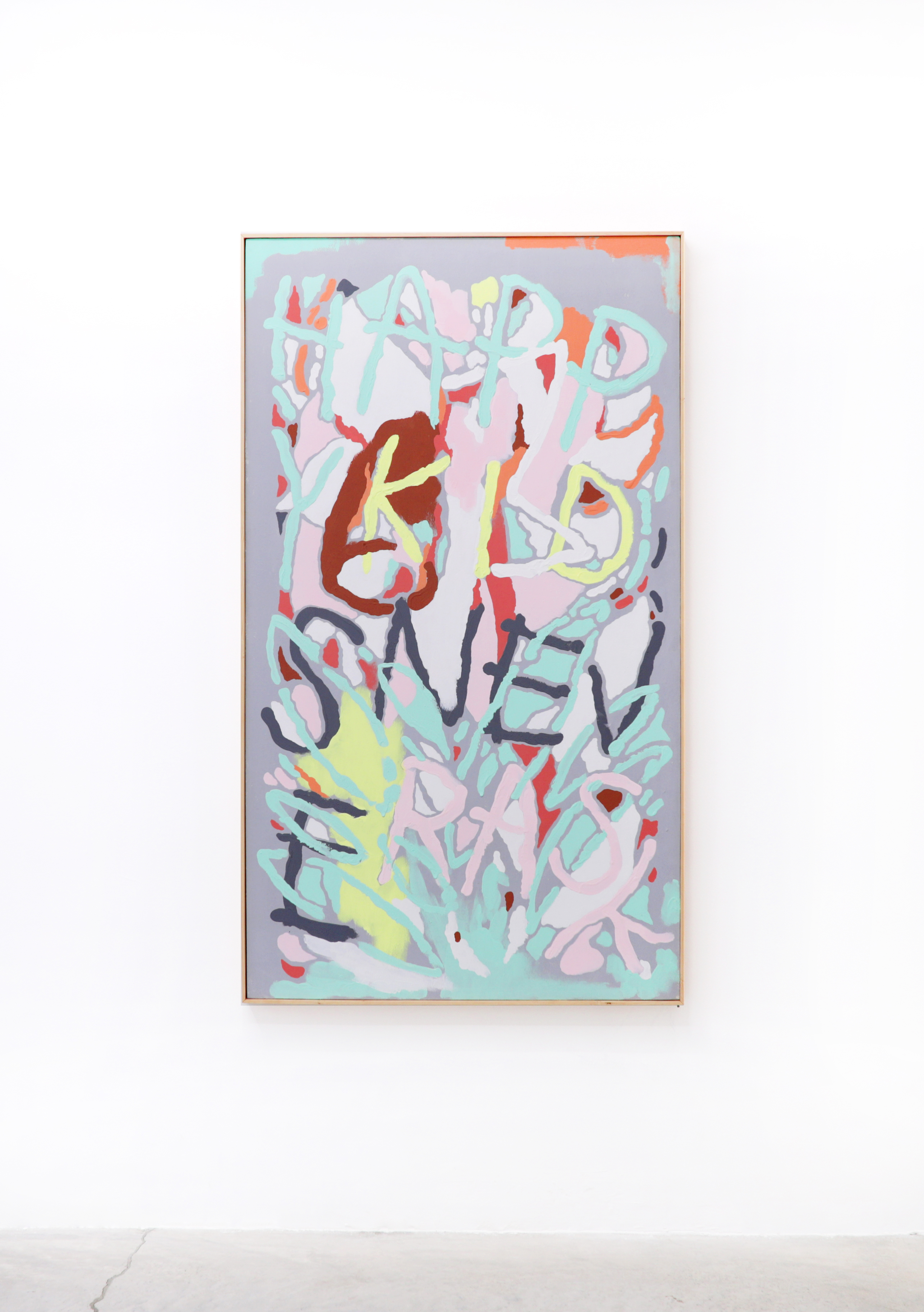 Happy kids never ask, 2019  Acrylic on canvas, 80 × 140