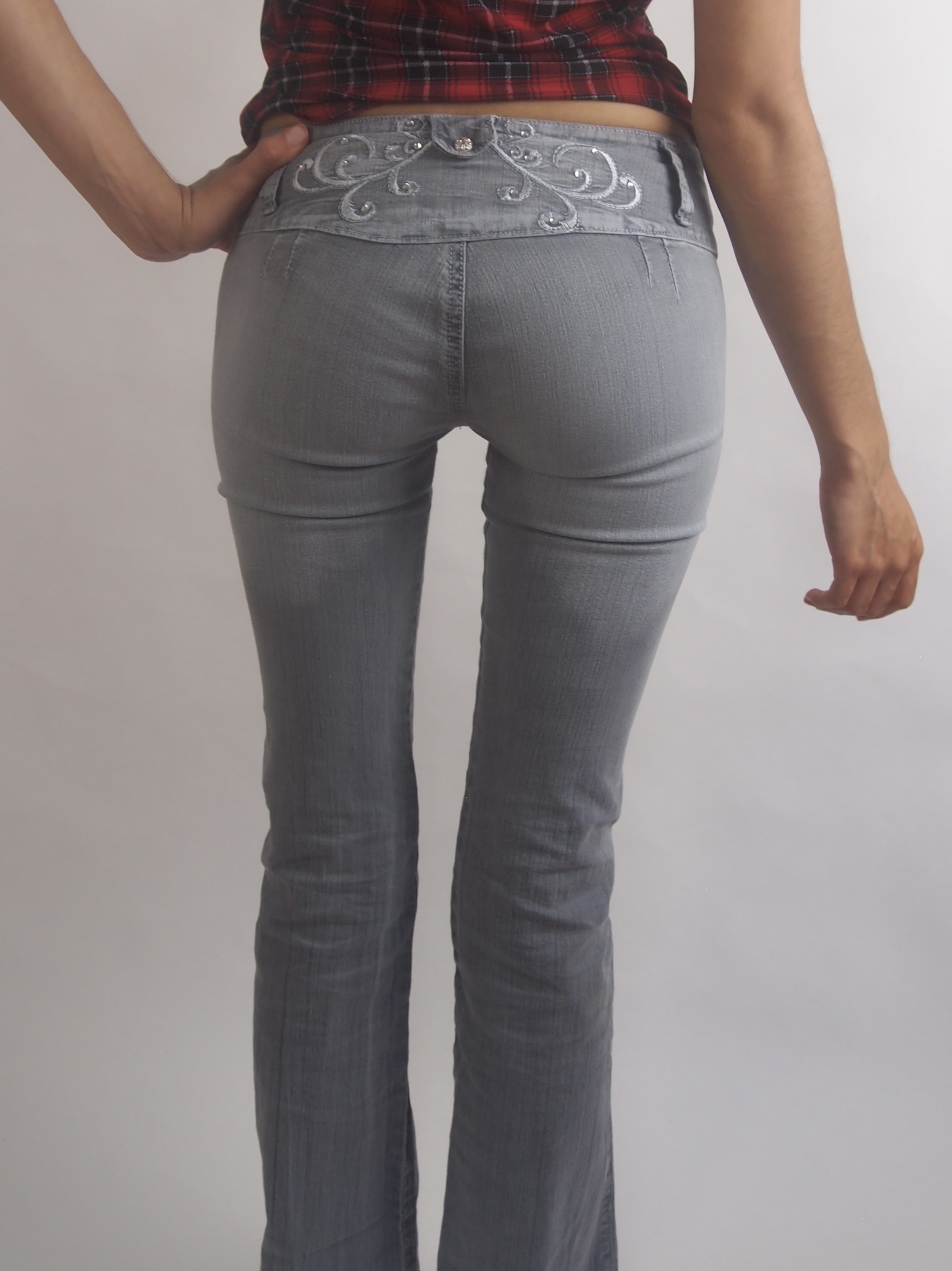 Y2k Grey Denim -  𝓈𝑜𝓁𝒹