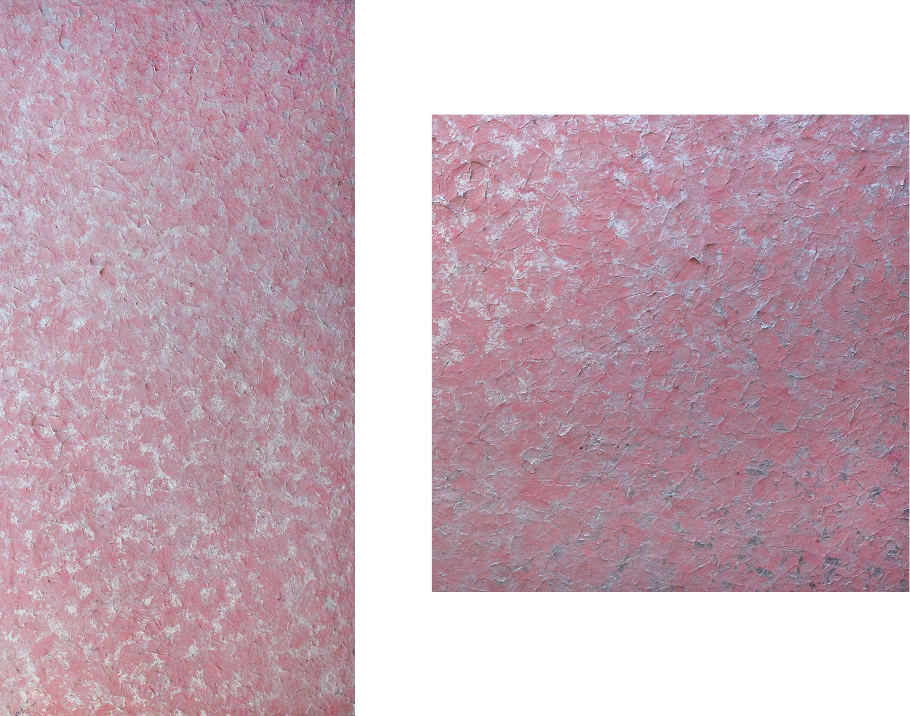 Acrylique sur papier d&eacute;chir&eacute; coll&eacute; , 90x180 cm et d&eacute;tail.