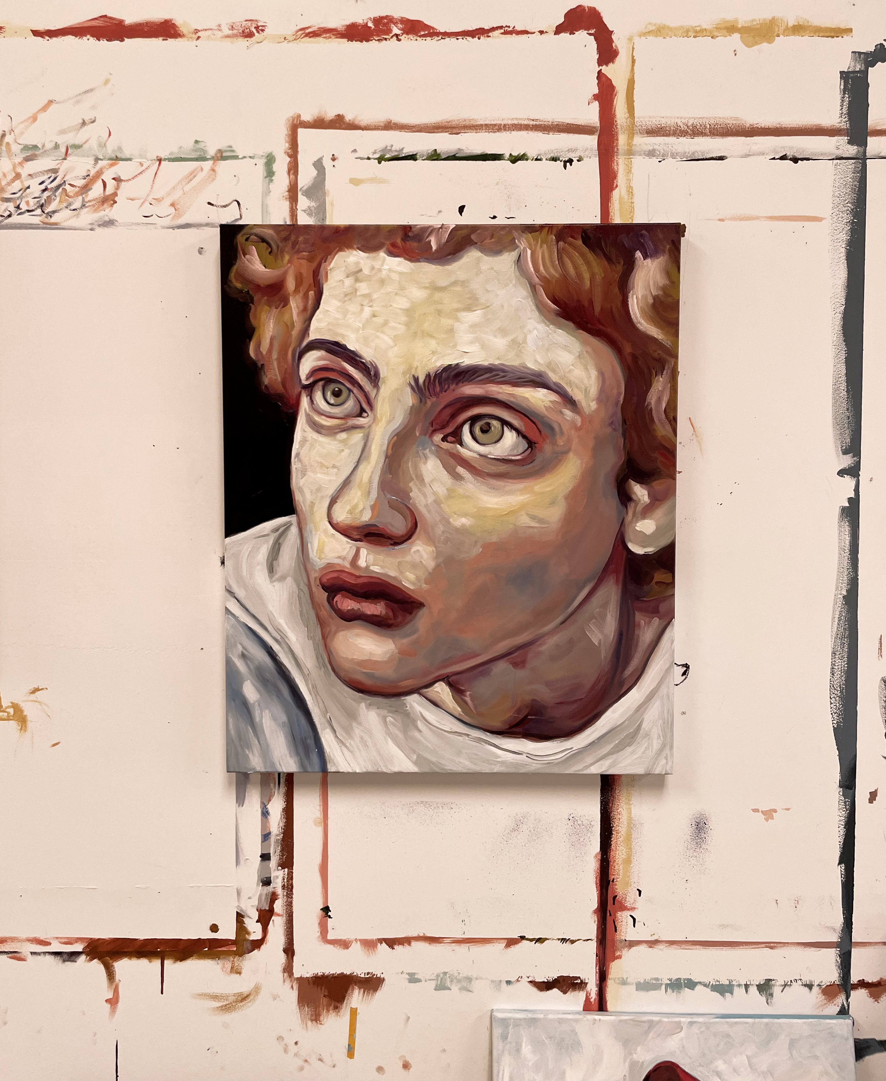 Mirando el vuelo. Oil on canvas. 2022