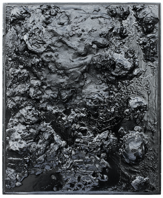 Fragmentos 3, 2022- 60 x 50 cm - Acrylic, clay, resin and glue con wood