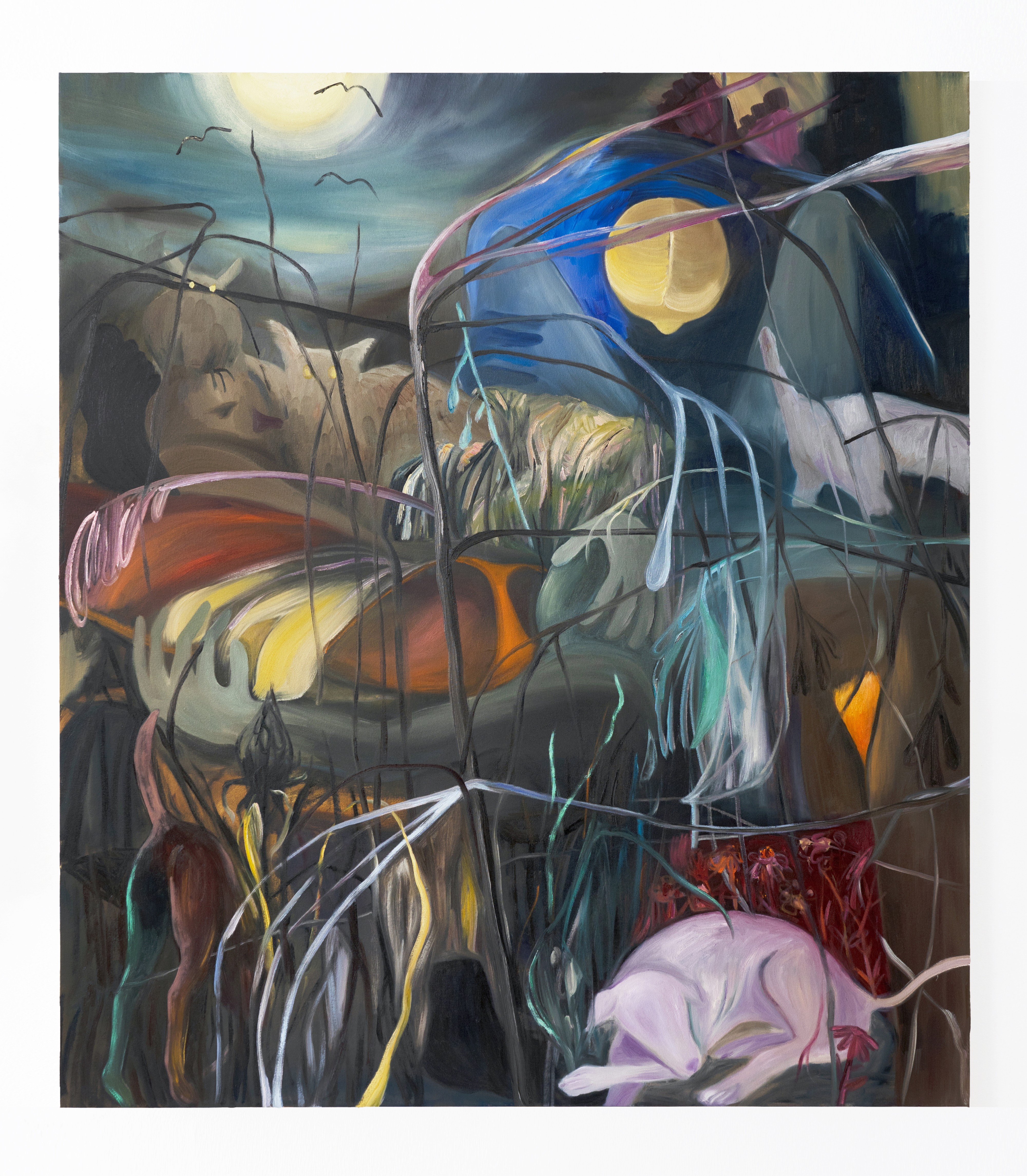 Night Ramble II, 2023, oil on Canvas, 64 × 54 IN