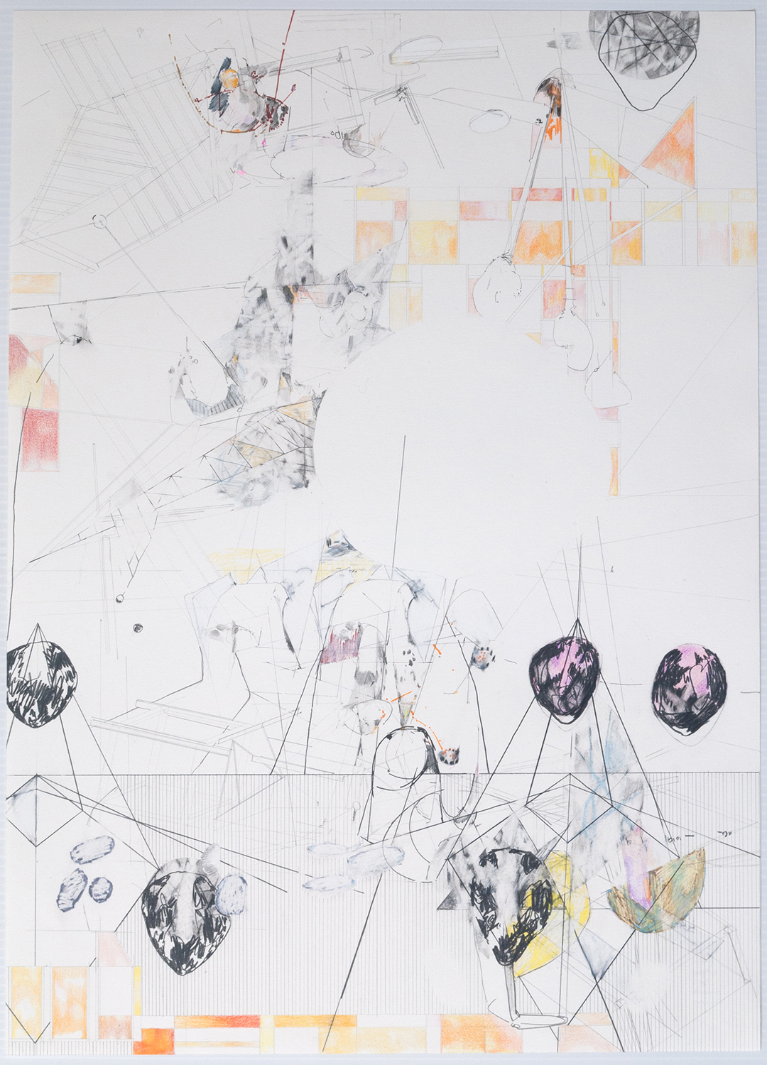 plan g (gentle)  Ink, graphite and colored pencil on paper. 2015 - 21 x 15