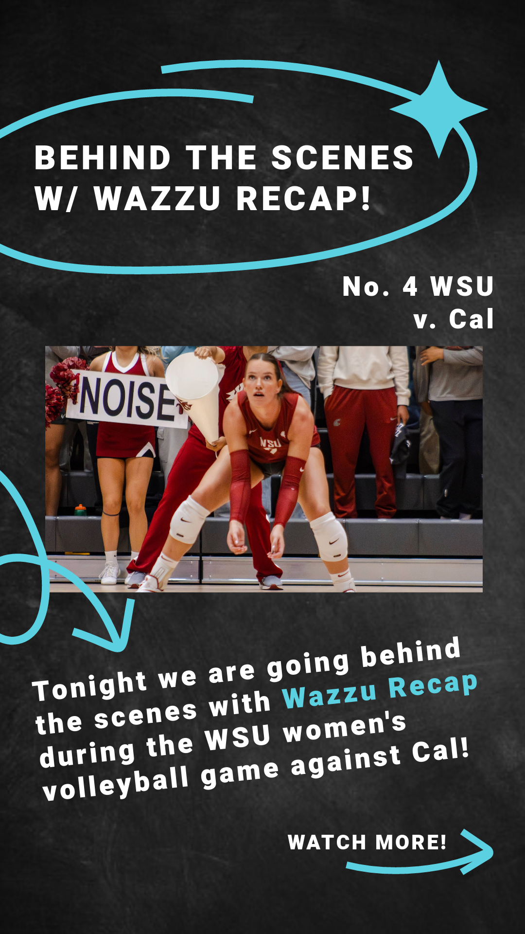 BTS with Wazzu Recap - Used on Instagram to show BTS of a sporting event