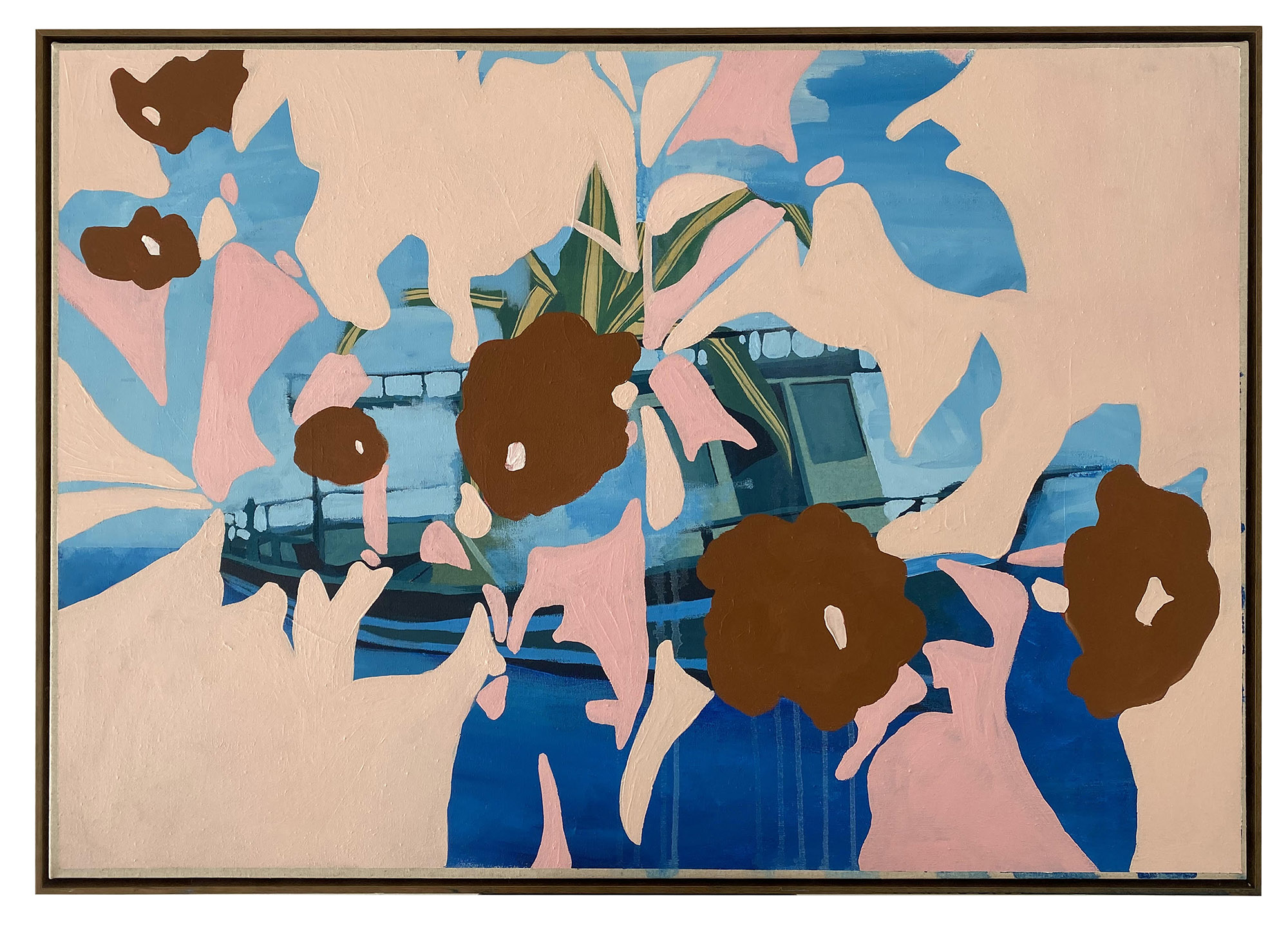 Não sou eu quem me navega, quem me navega é o mar, 2022. Acrílica sobre tela, 80 x 100 cm.