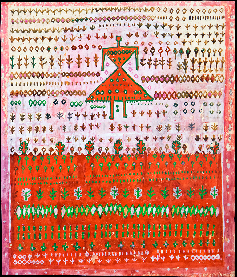 Design for handmade carpet. Gouache. Painting on cardboard. 1970's