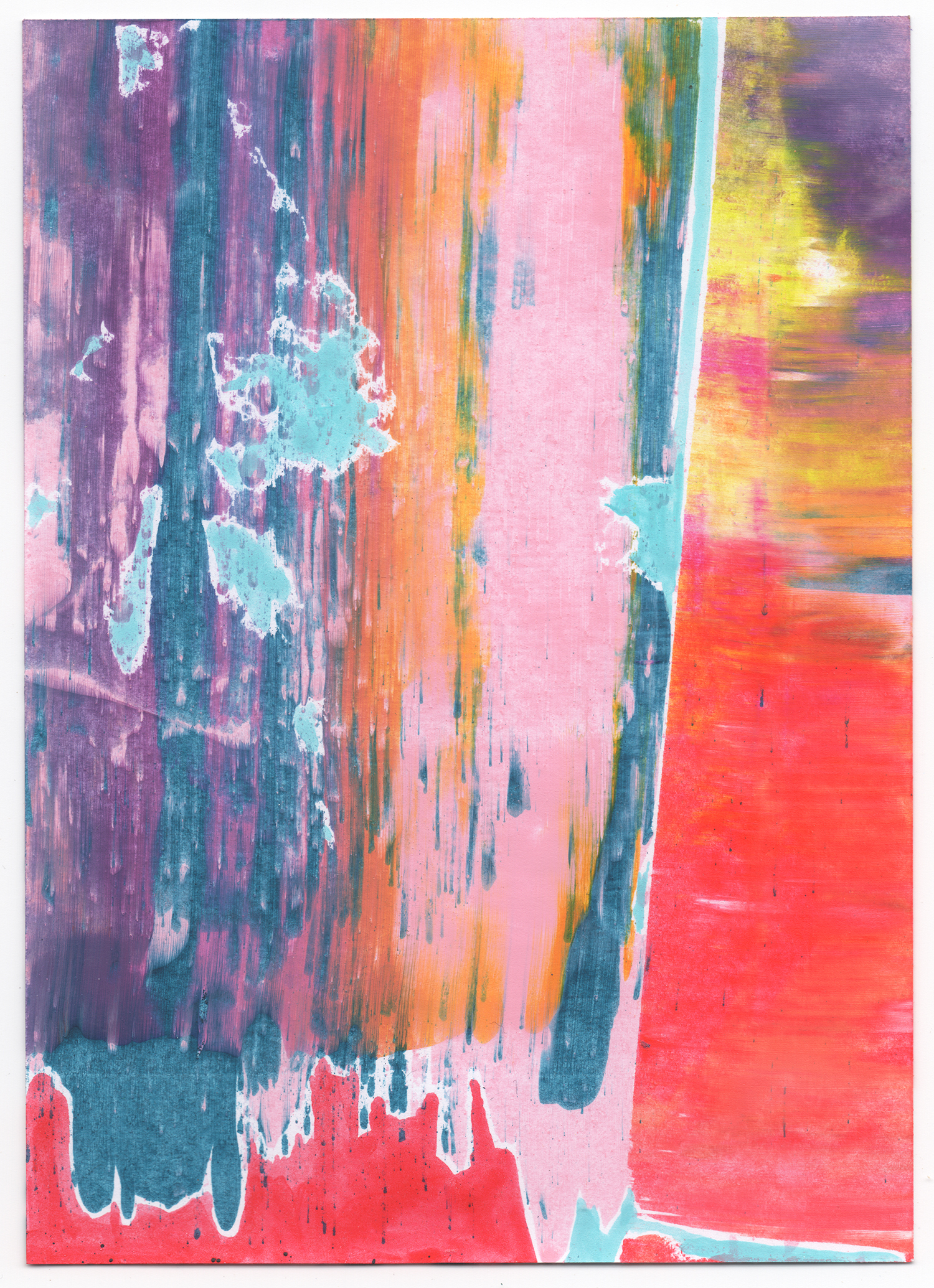 Untitled 467, 2018, Acrylic on paper, 14.8x10.5cm