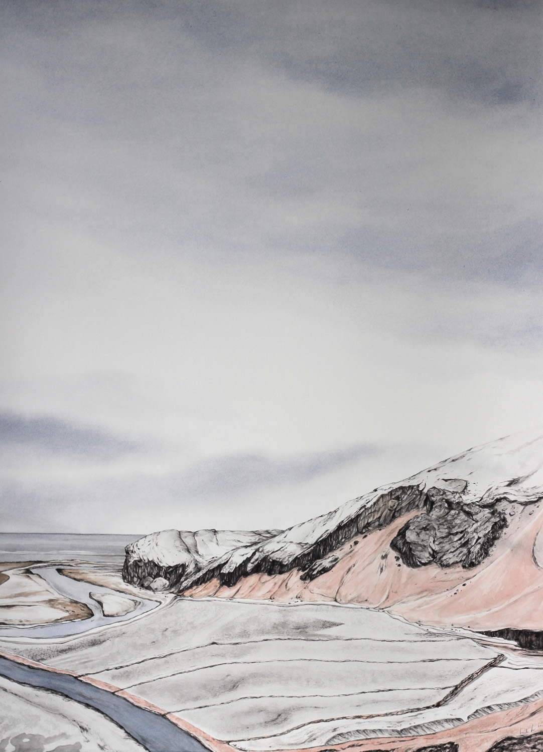 Silver Turns Black, Watercolour on Paper, 770 x 560mm, 2019