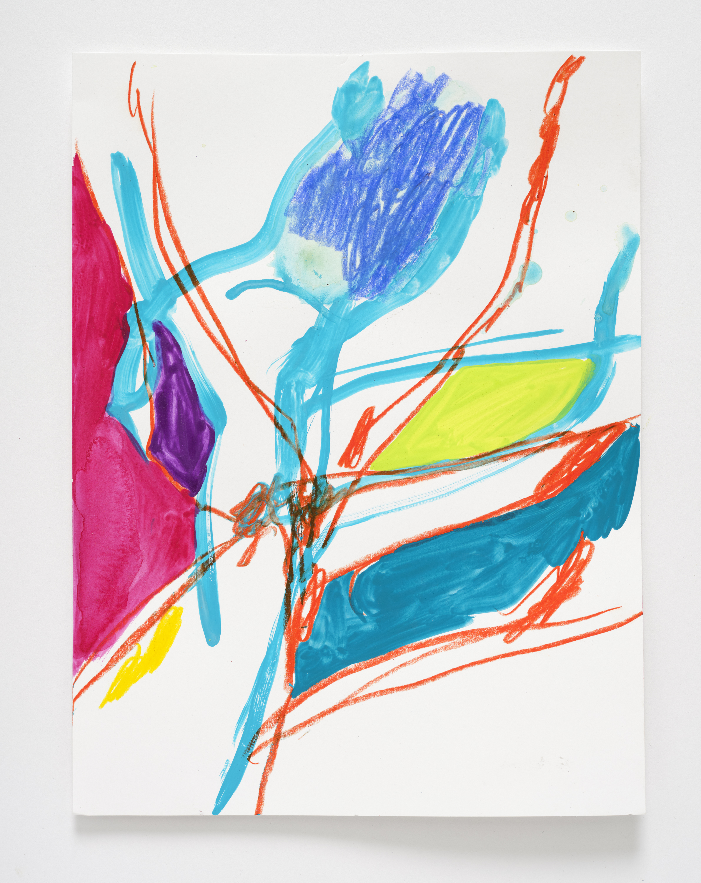 Bud, 14 x 11", Gouache on paper, 2024