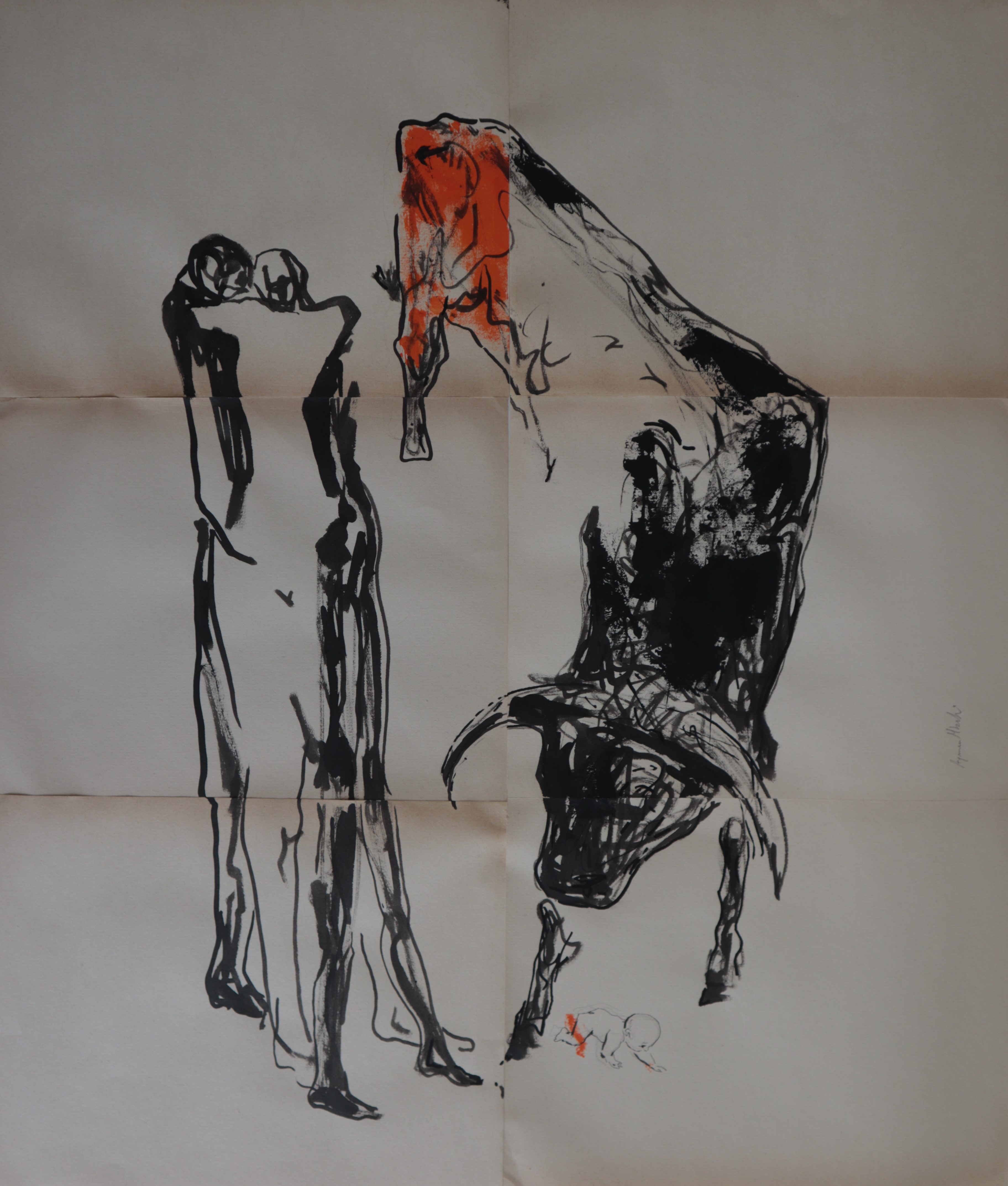 Le cercle mythique, 66x57cm, 2021