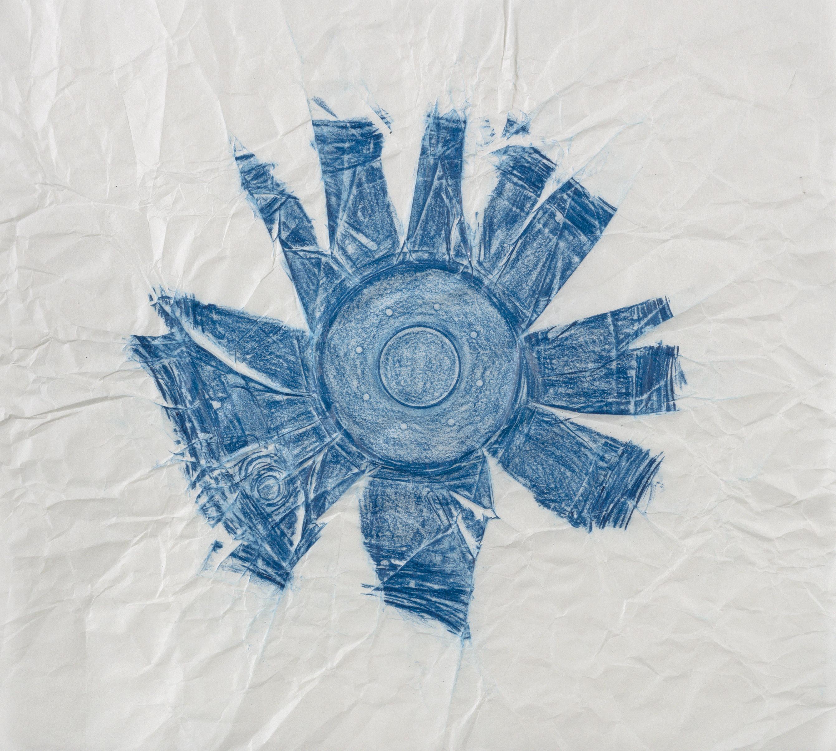 Sound Screen, 2016. Frottage, 18 &times; 20 inches