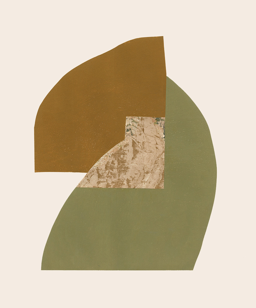 The Mountain, 2020, newsprint & ink on paper