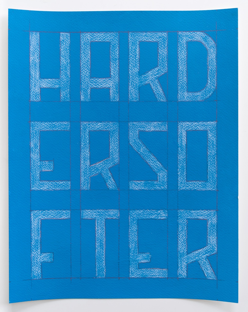 Harder Softer Enamel, colored pencil, watercolor paper 11 x 14 inches 2017