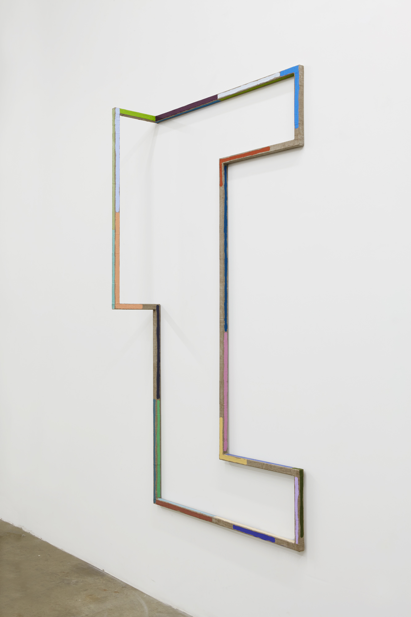 The Not Yet (Signal 18), 2015Steel wrapped with linen, acrylic paint72" x 37" x 10"
